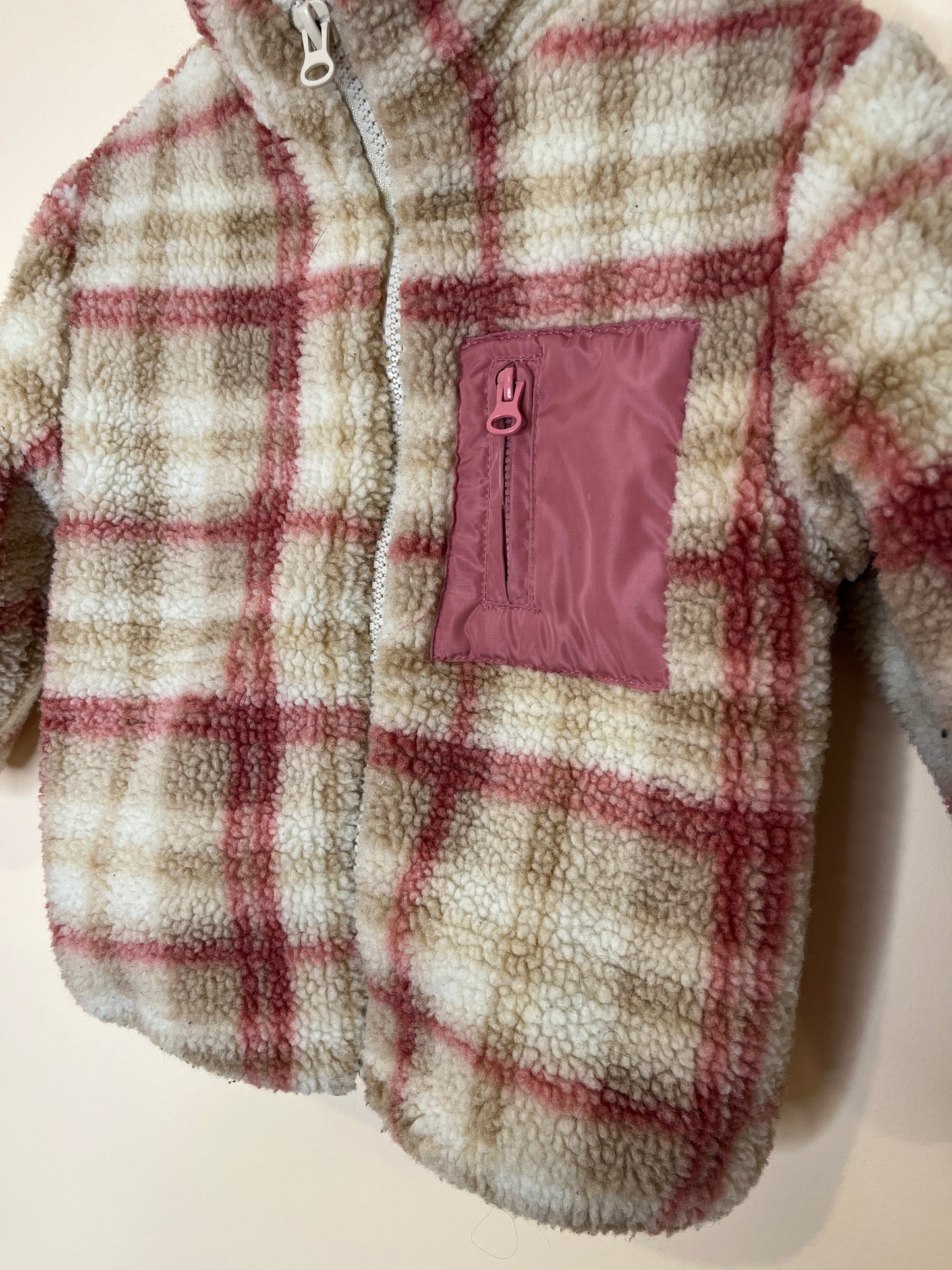 Zara Plaid Sherpa Coat (18-24)