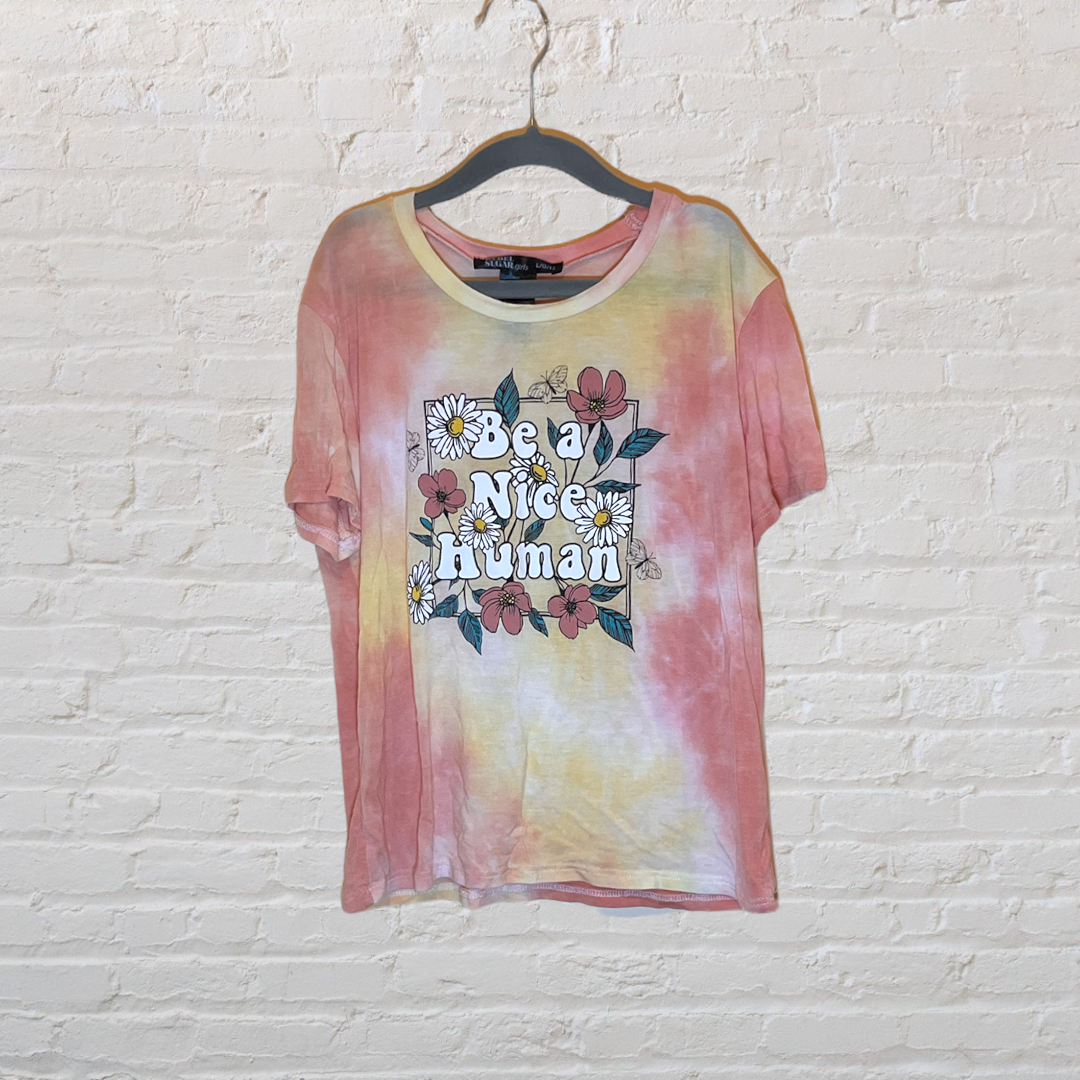 Rebel Sugar “Be A Nice Human” Slouchy Tie-Dye T-Shirt (12)