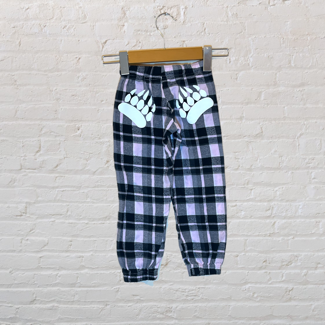 Muskoka Bear Wear Plaid Paw Lounge Pants (3T)