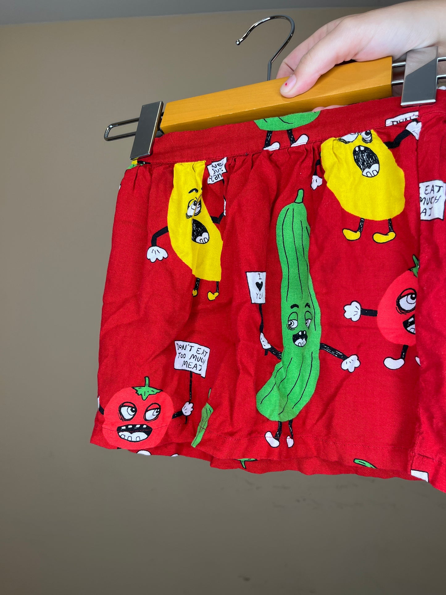 Mini Rodini 'Don't Eat Too Much Meat' Skirt (18-24)*