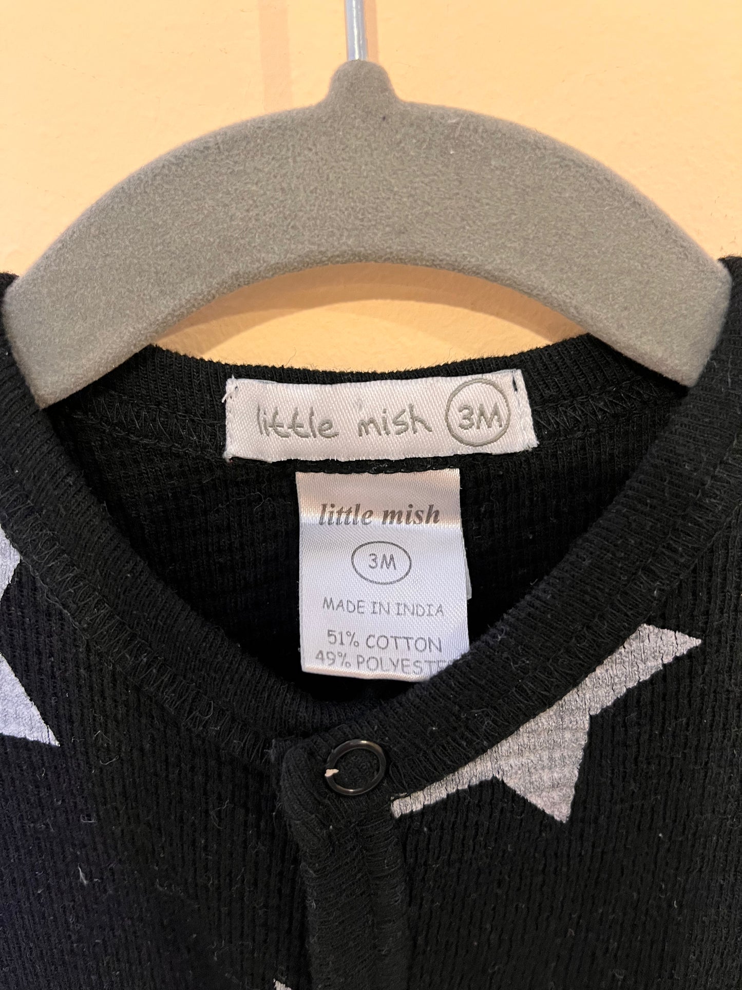 Little Mish Star Waffle Snap Sleeper (3M)