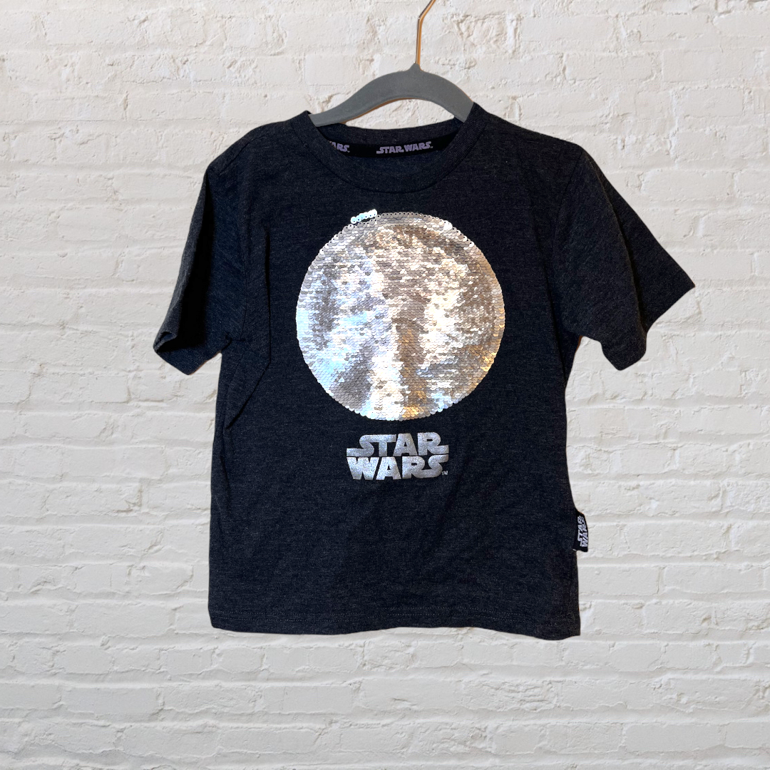 Star Wars Flip Sequin Death Star T-Shirt (4-5)