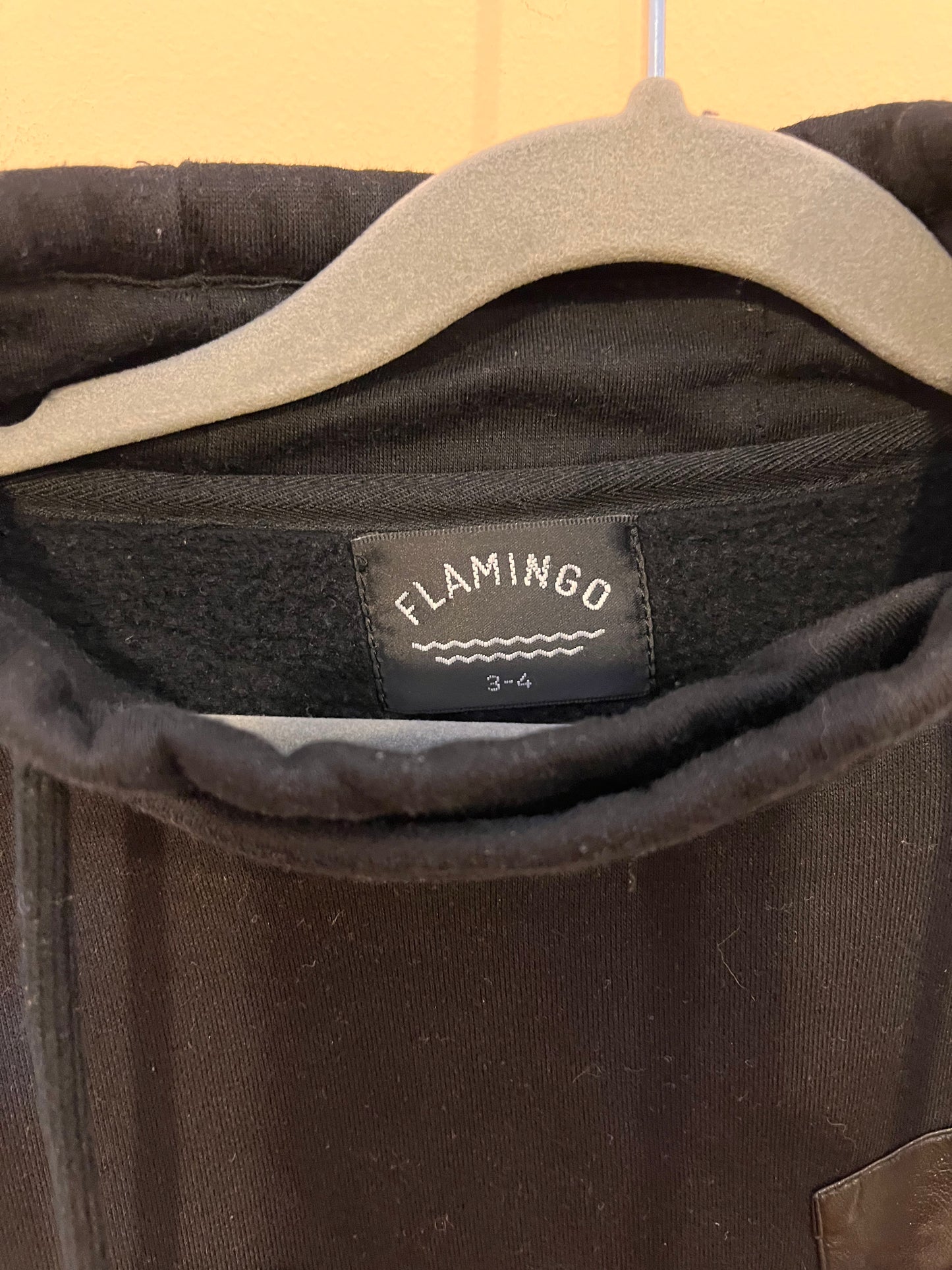 Flamingo Mock Neck Drawstring Sweater With Faux Leather Detail (4T)