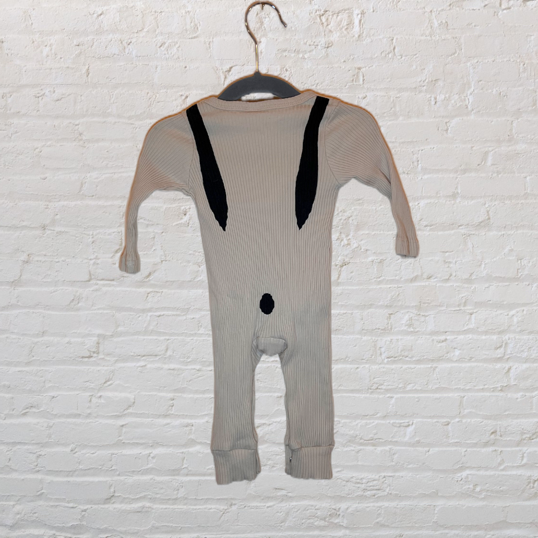 Small Shop Stretchy Ribbed Pocket Romper (0-3)