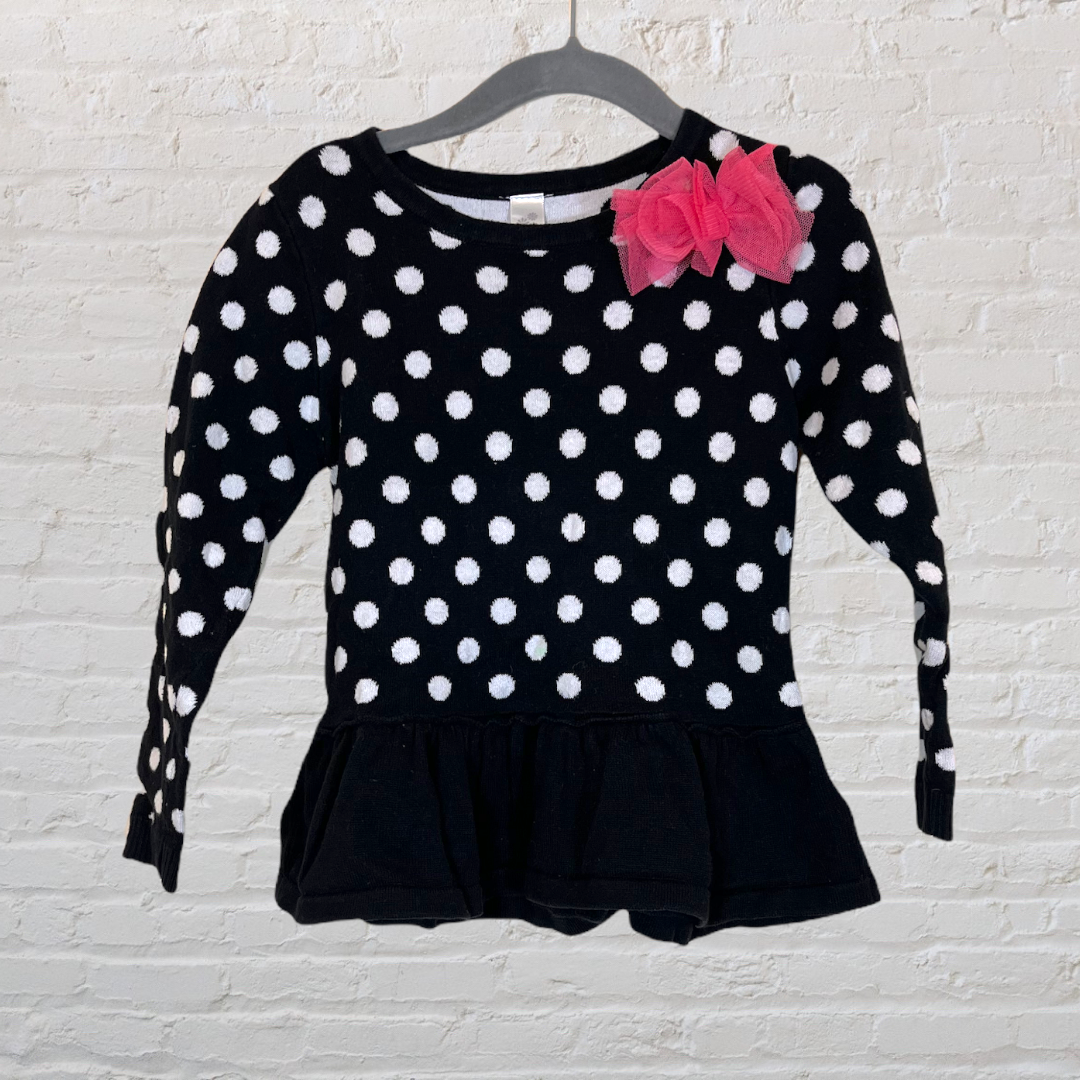 Cherokee Polka Dot Peplum Sweater (4T)