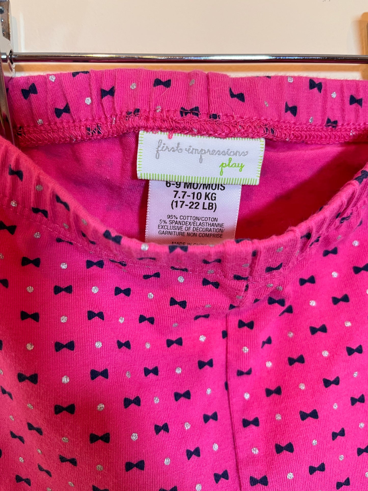 First Impressions Heart Patch Leggings (6-9)