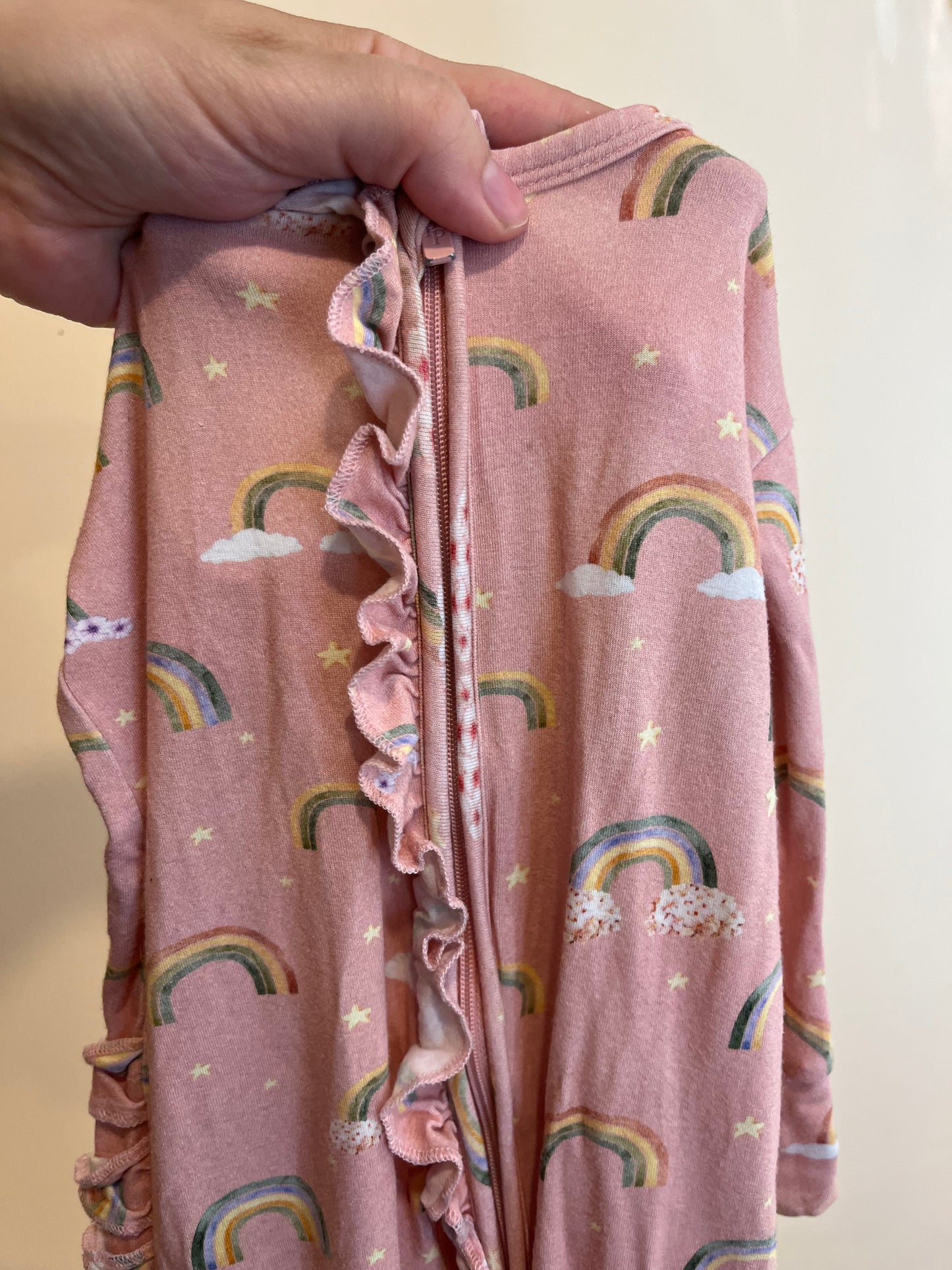Posh Peanut Bamboo 'Shay' Ruffle Sleeper (6-9)