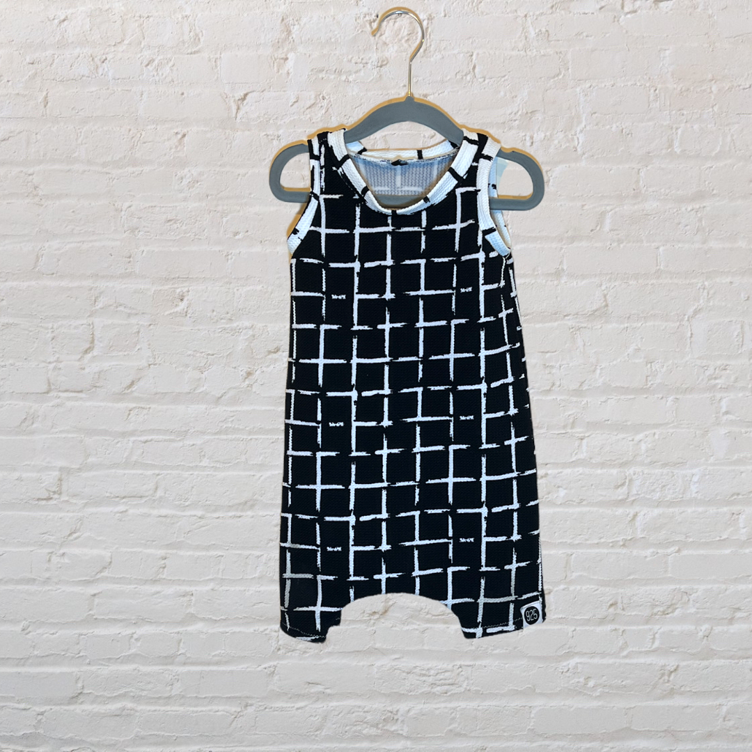 925 Stretchy Grid Romper (18-24)