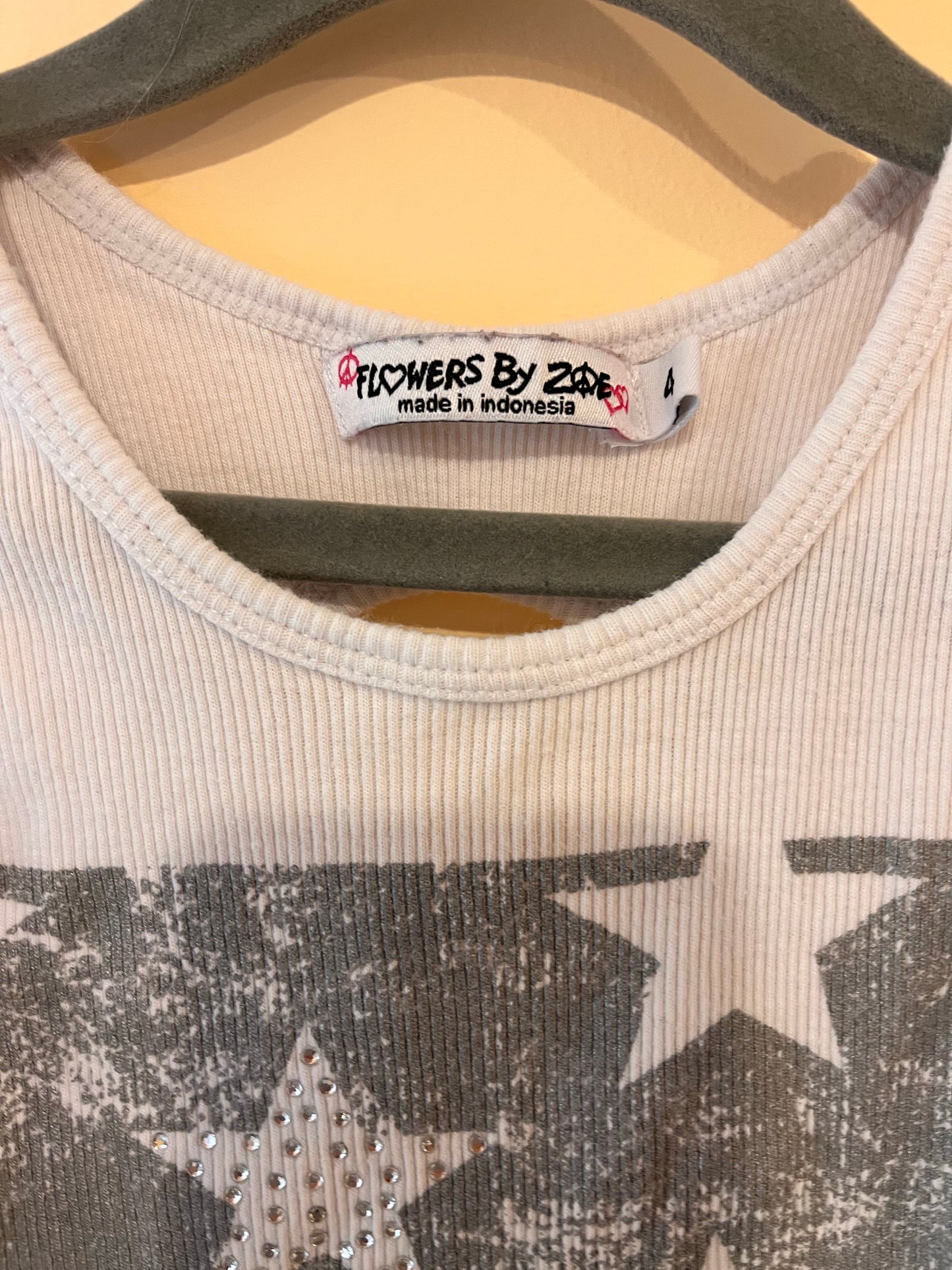 Flowers By Zoe Ribbed Embellished Tank (4T)