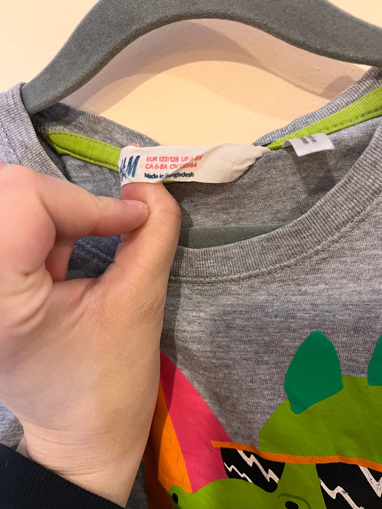 H&M Surfing Dino T-Shirt (6-7)