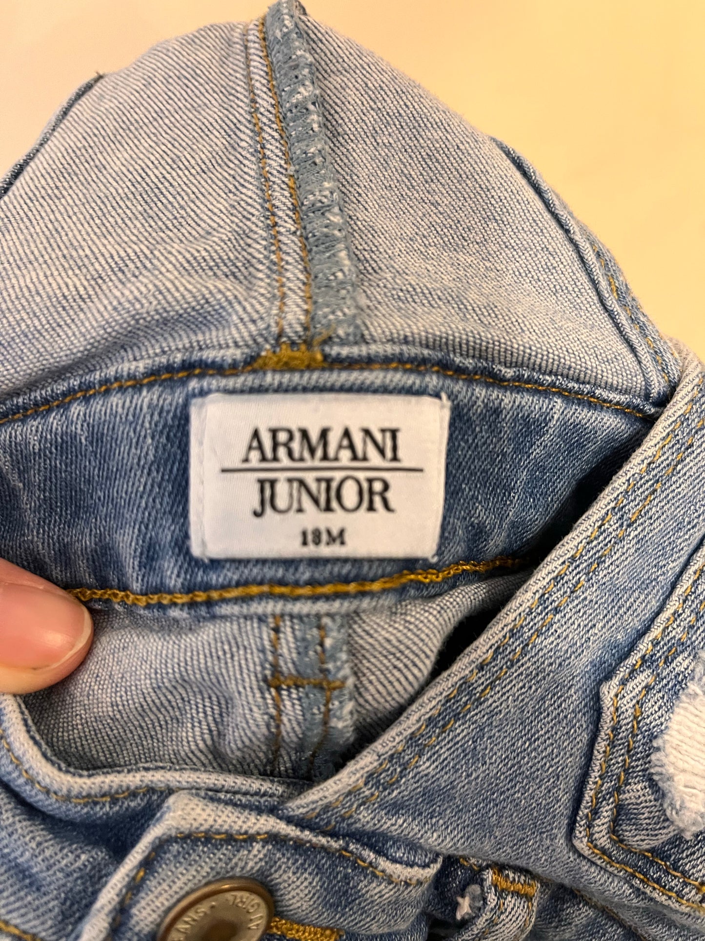 Armani Distressed Short-Alls (18M)