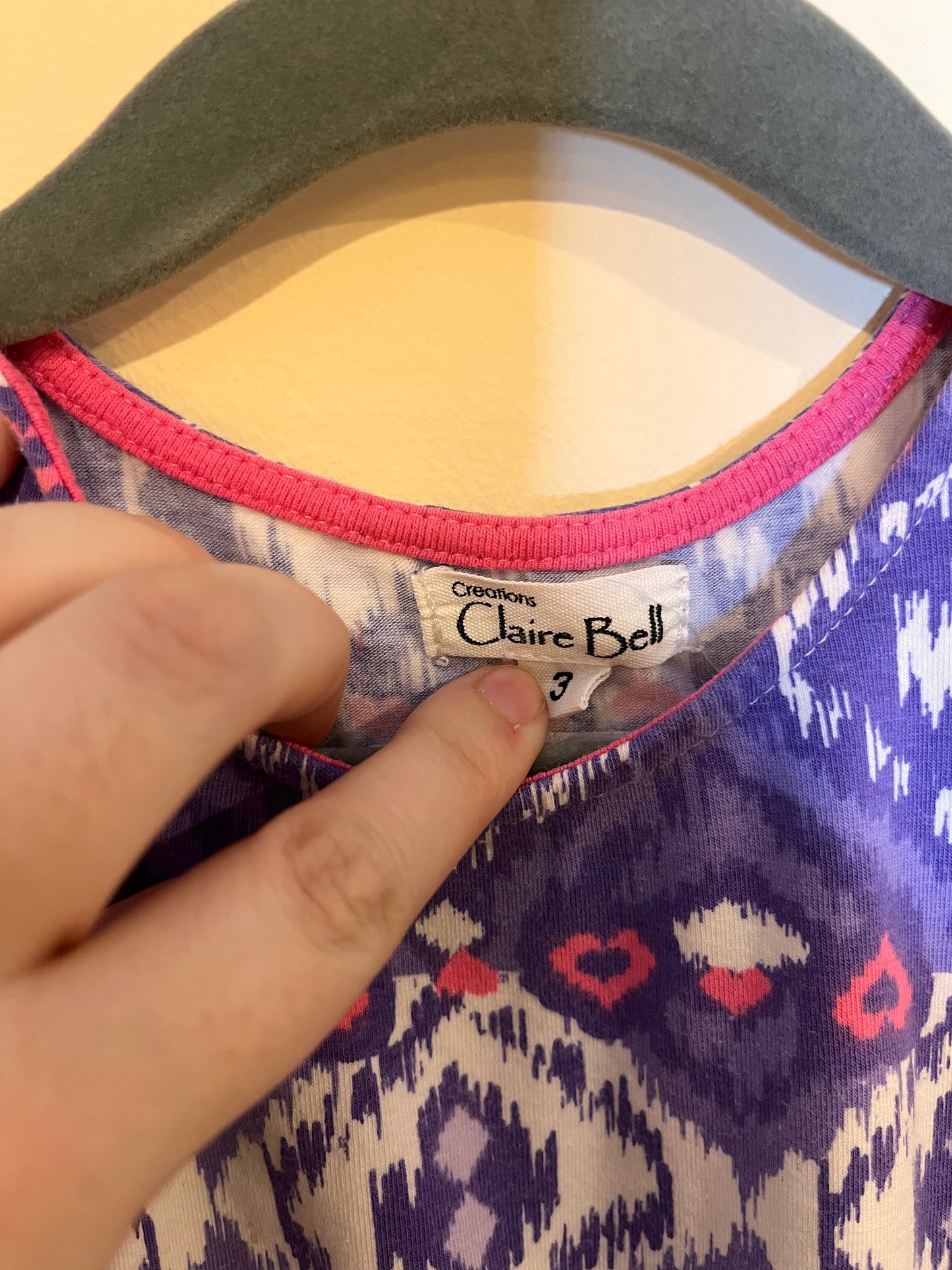 Claire Bell Patterned Dress (3T)