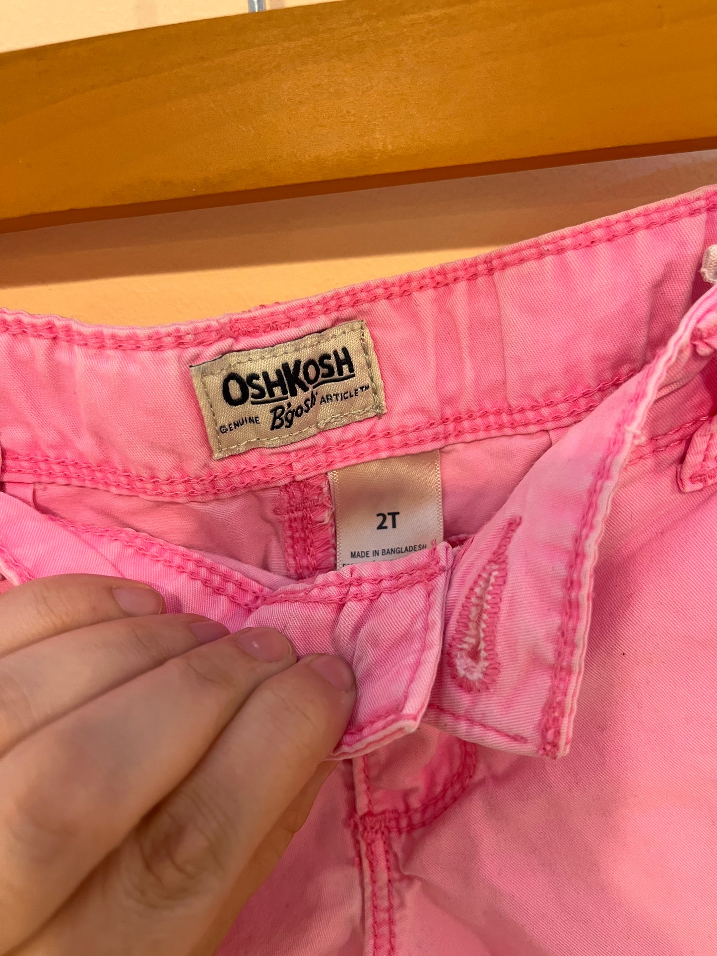 OshKosh Pink Denim Shorts (2T)