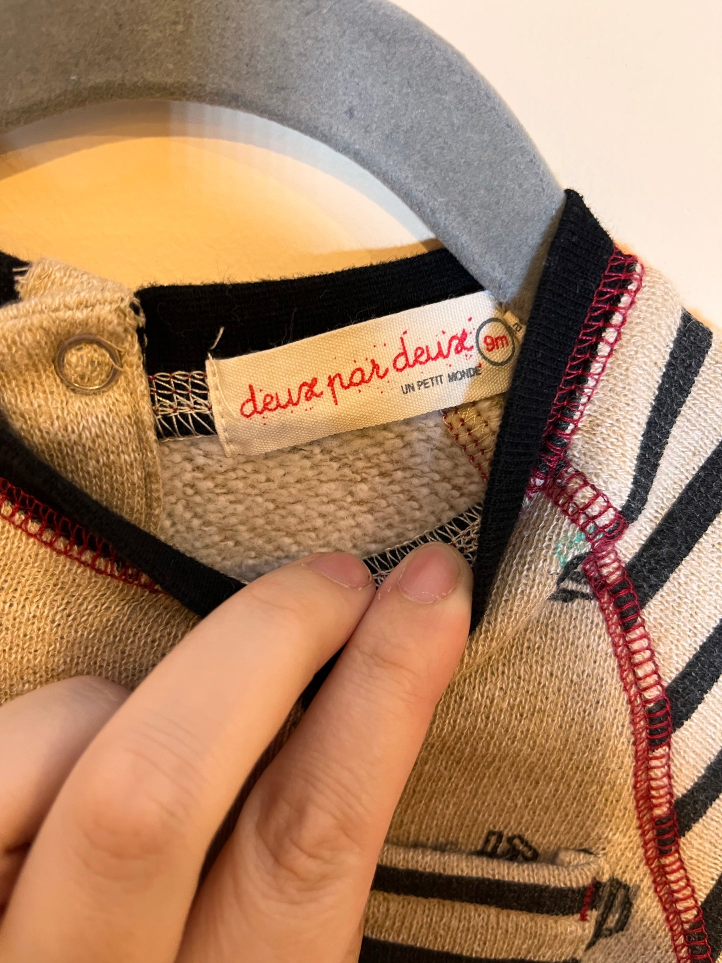 Deux Par Deux Knit Cars Romper (9M)