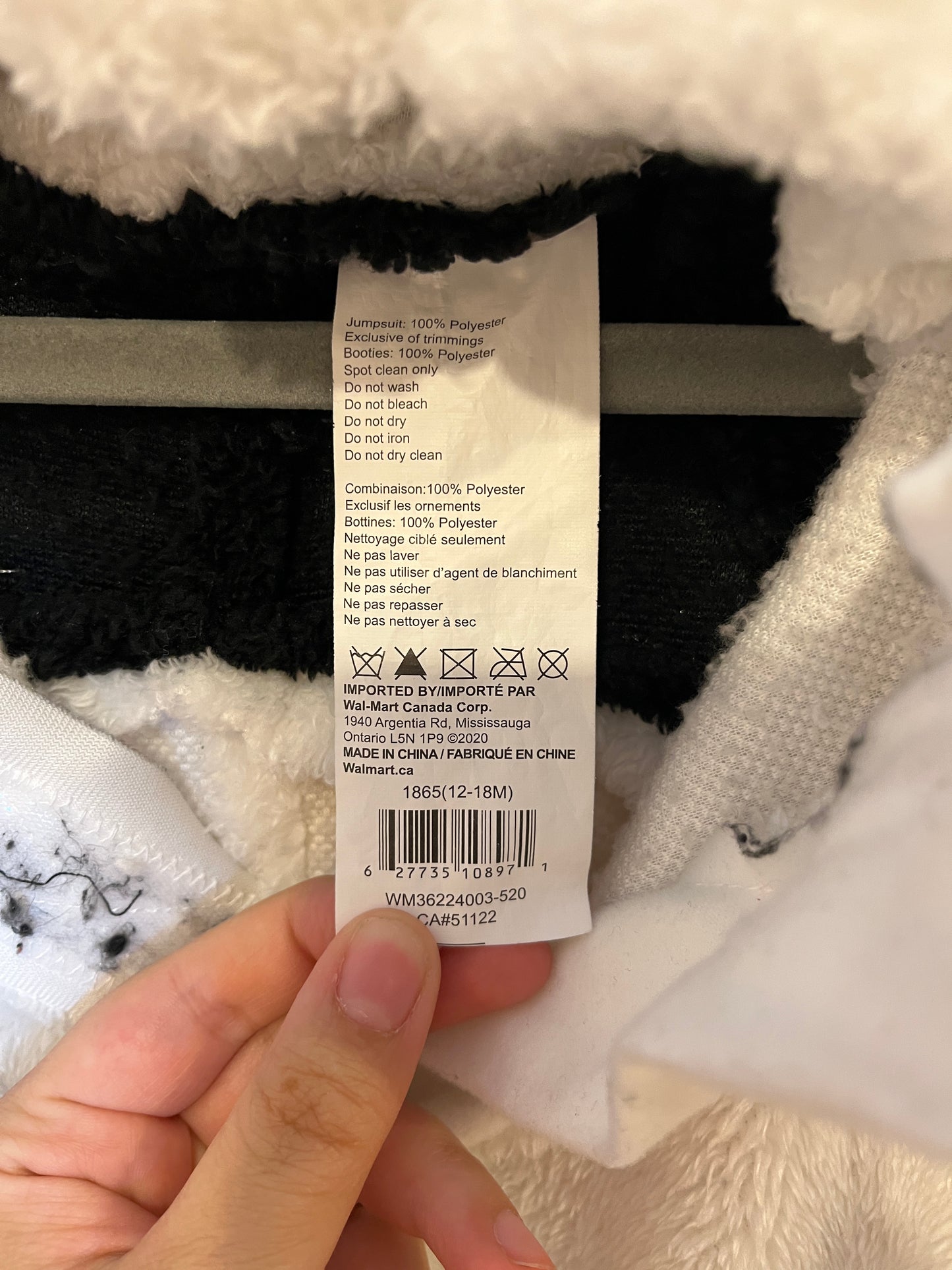 Plush Panda Costume (12-18)