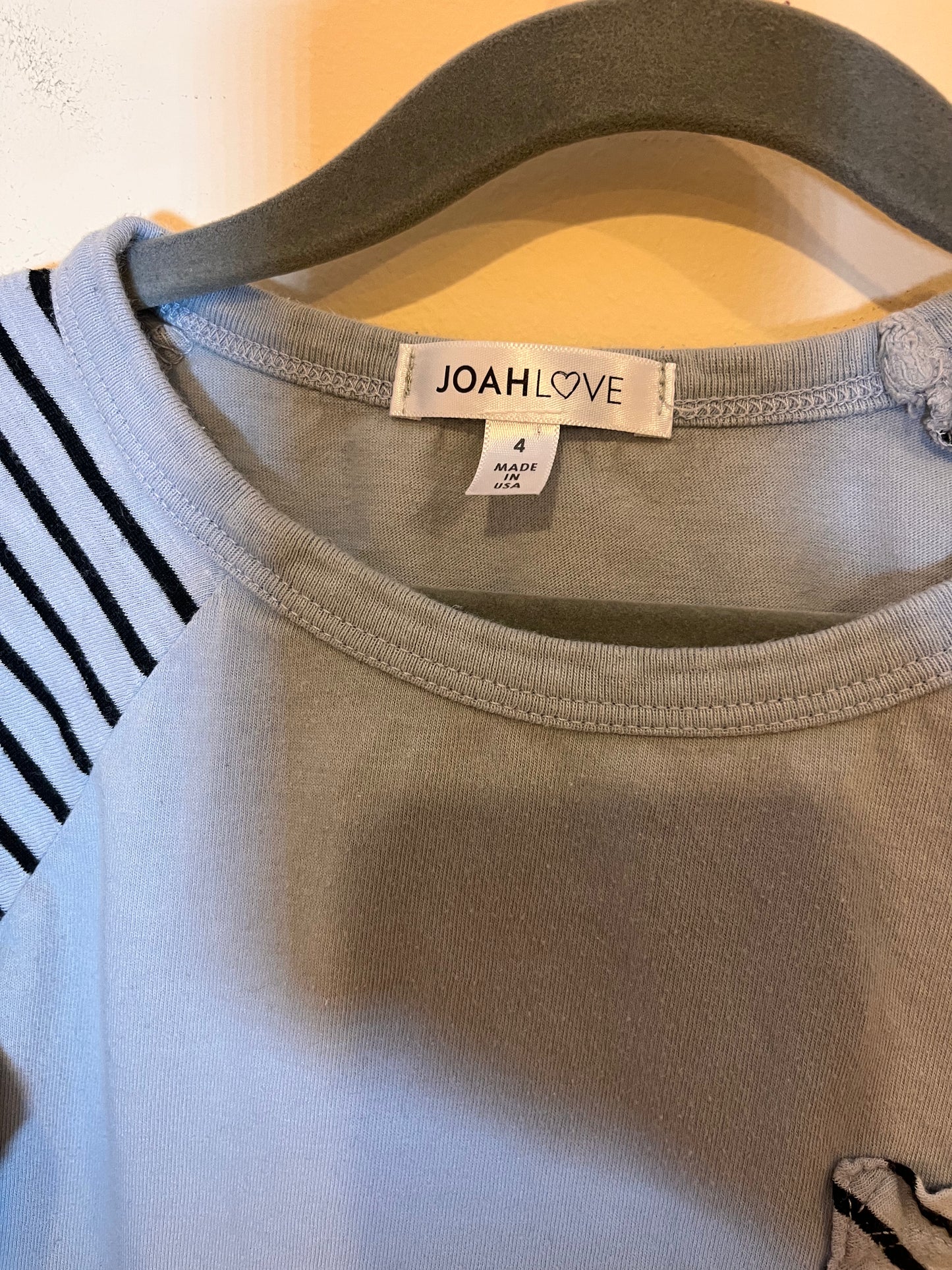 Joah Love Striped Sleeve Pocket Long-Sleeve (4T)
