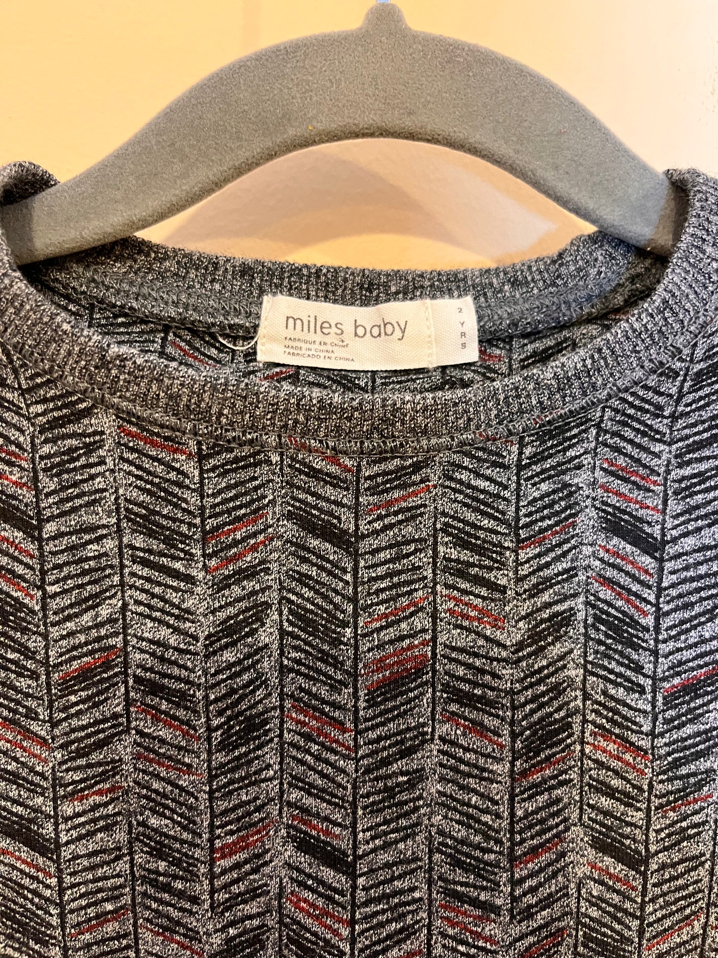 Miles Chevron Peplum Dress (2T)