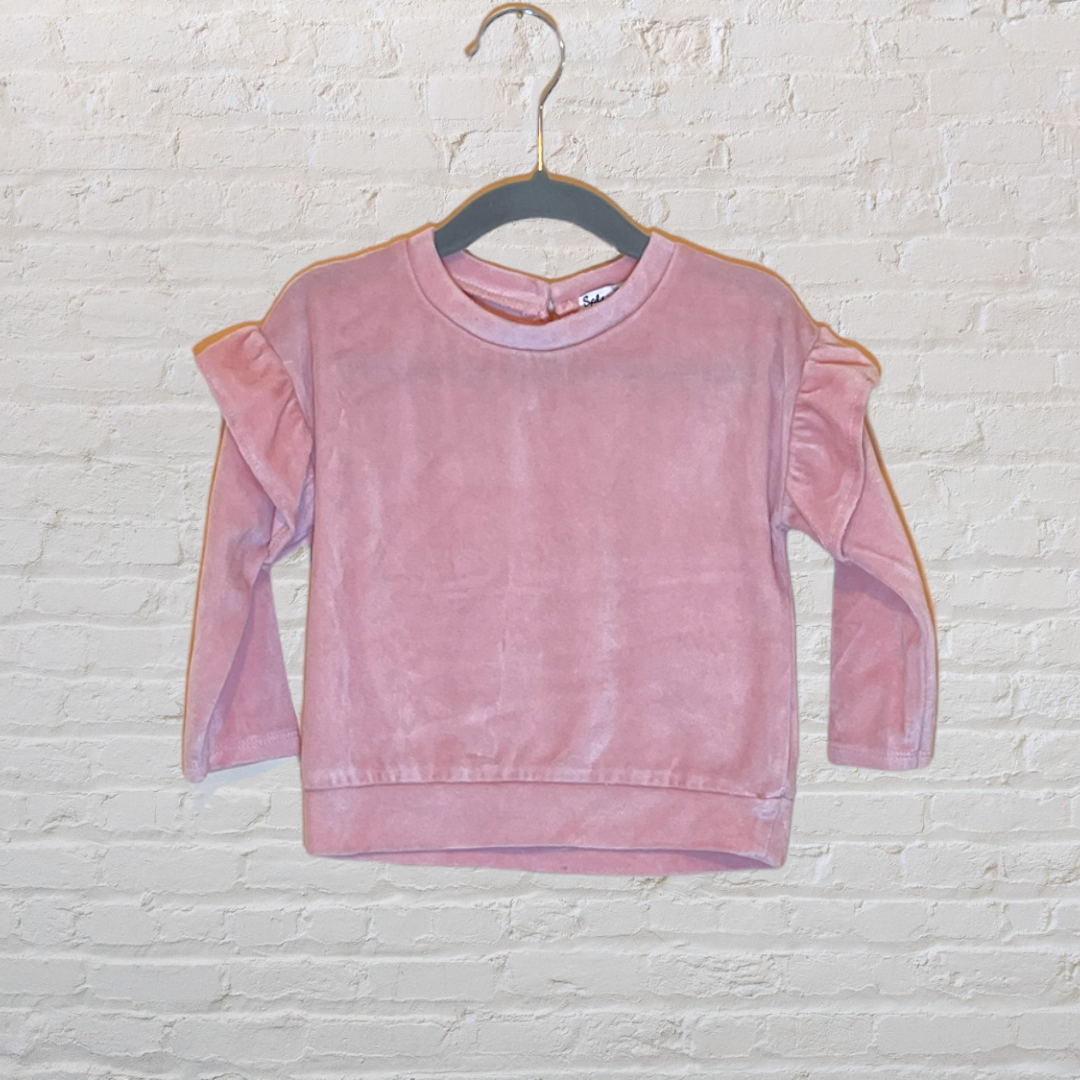 Splendid Velour Ruffle Sweater (12-18)