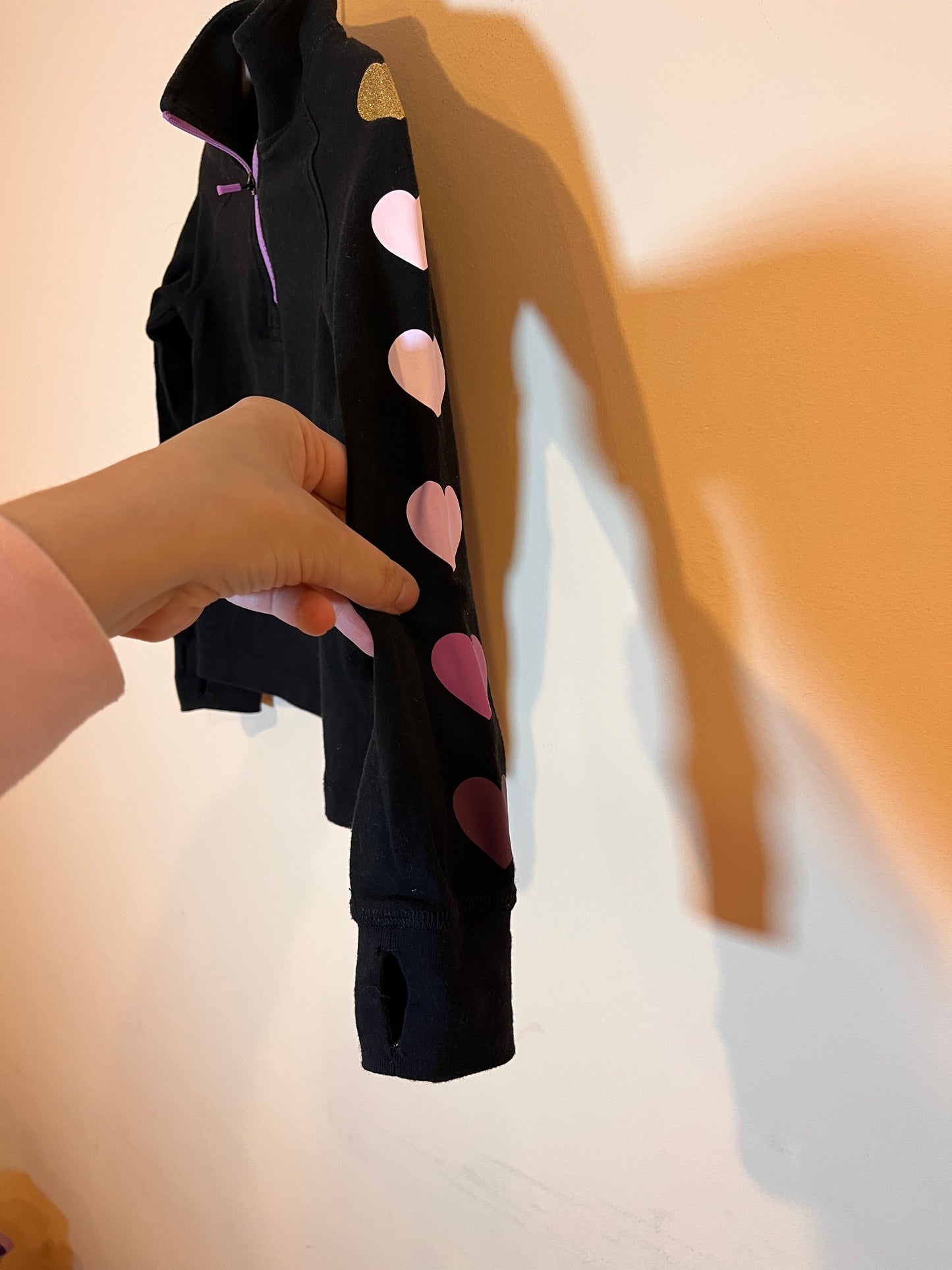 Ideology Heart Print 1/4 Zip Long-Sleeve (2T)
