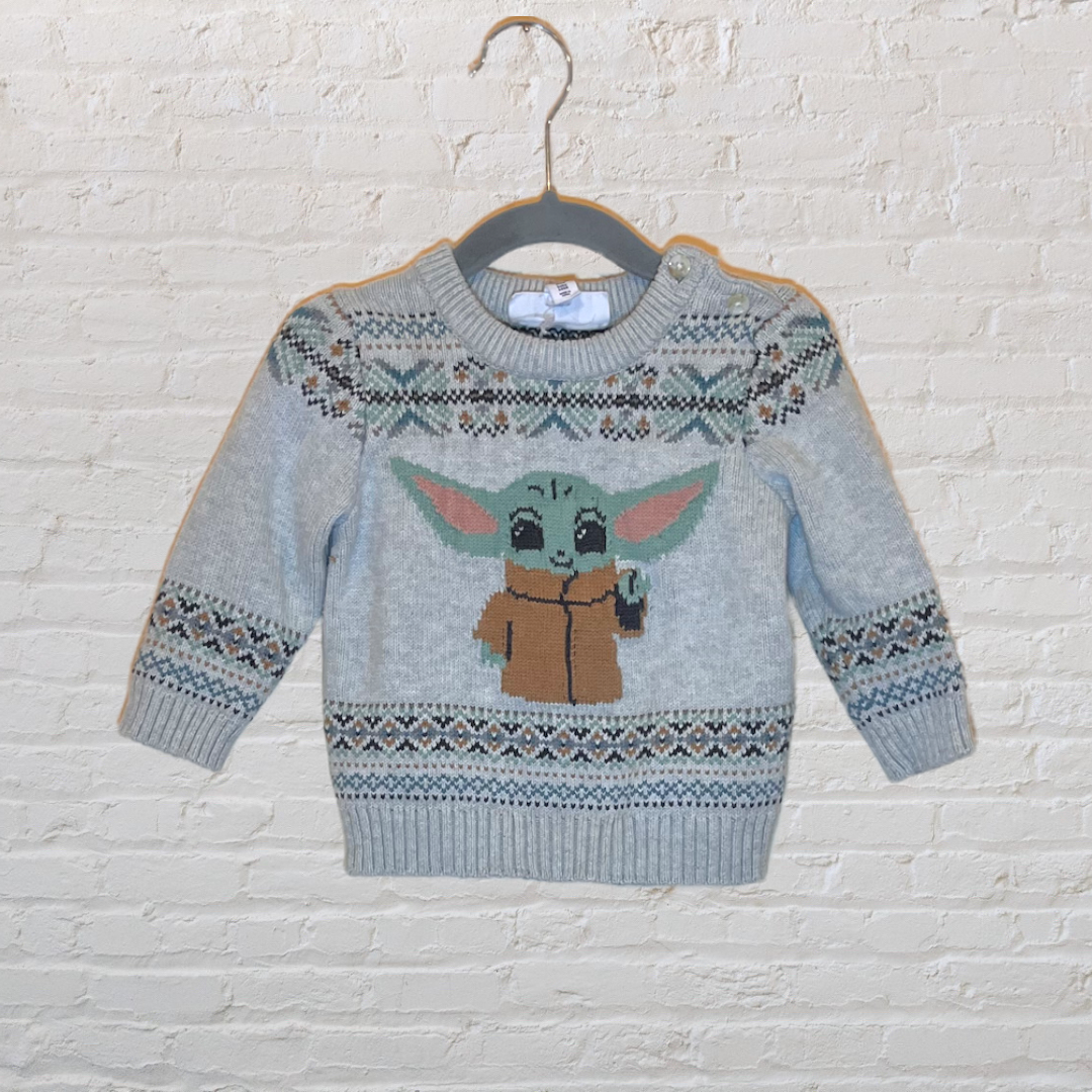 Gap x Star Wars Knit Baby Yoda Sweater (12-18)