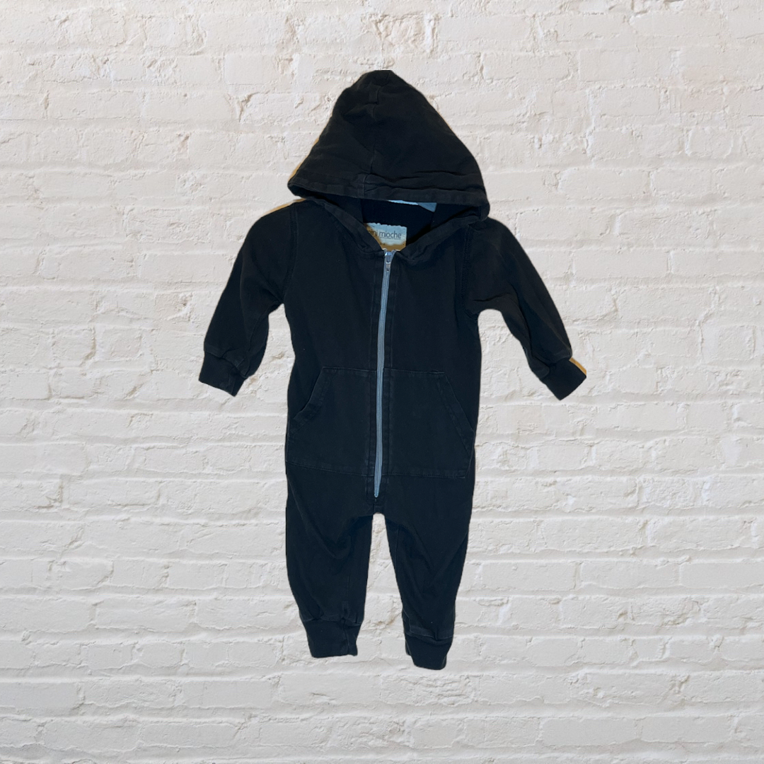 Mini Mioche Hooded Pocket Romper (0-3)