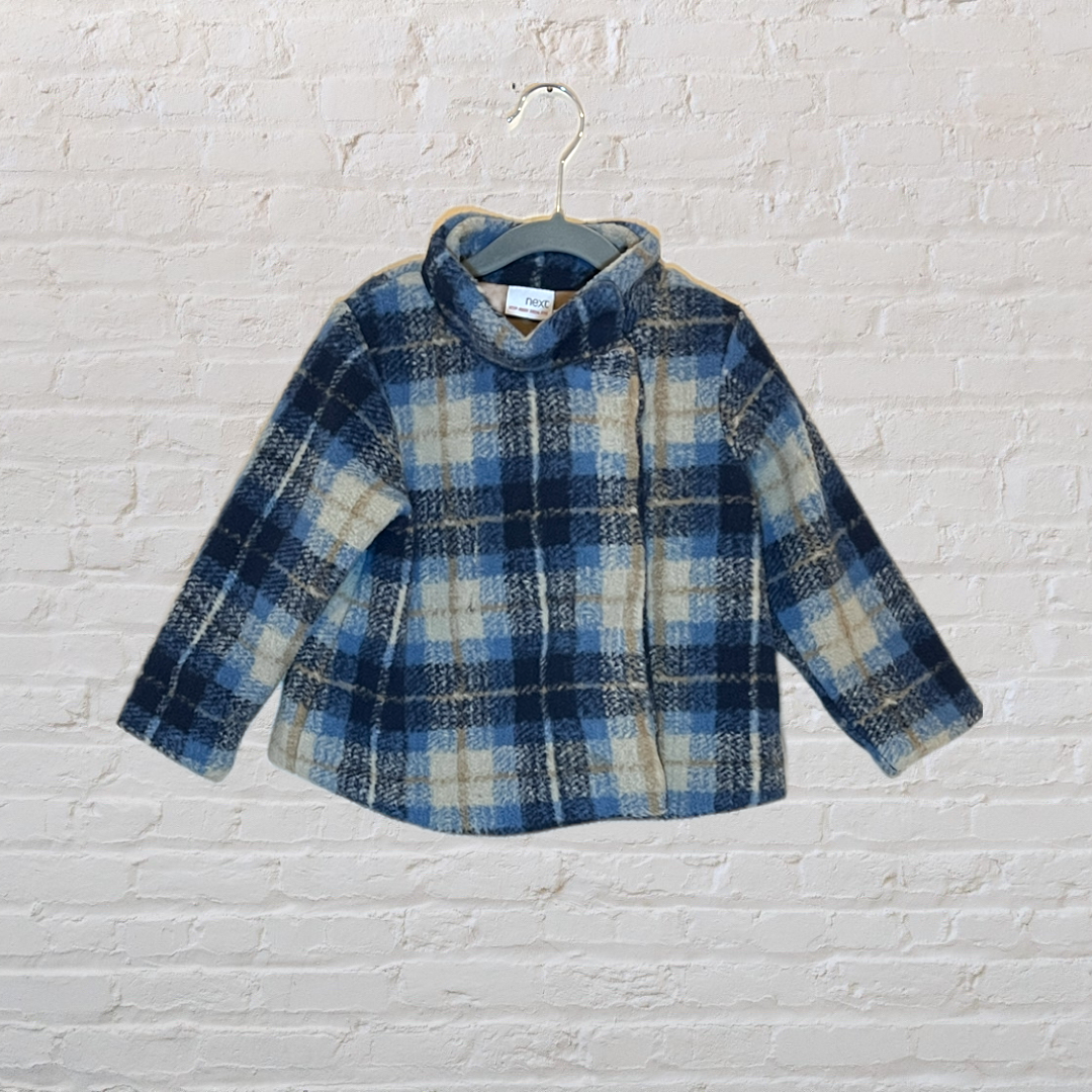 Next Oversized Plaid Lined Fleece Jacket (3T)