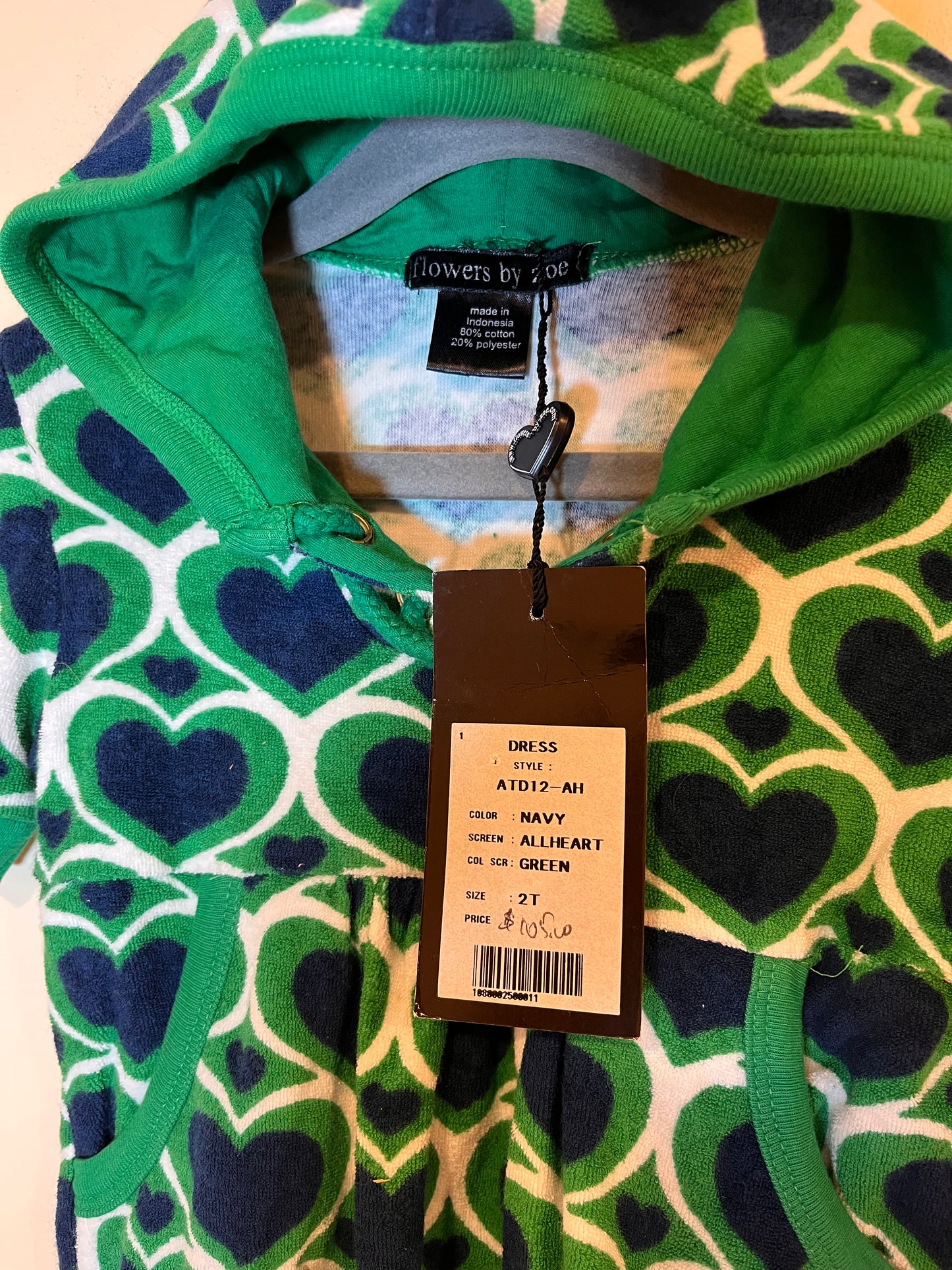 NEW! Flowers By Zoe Terry Heart Dress/Cover-Up (2T)