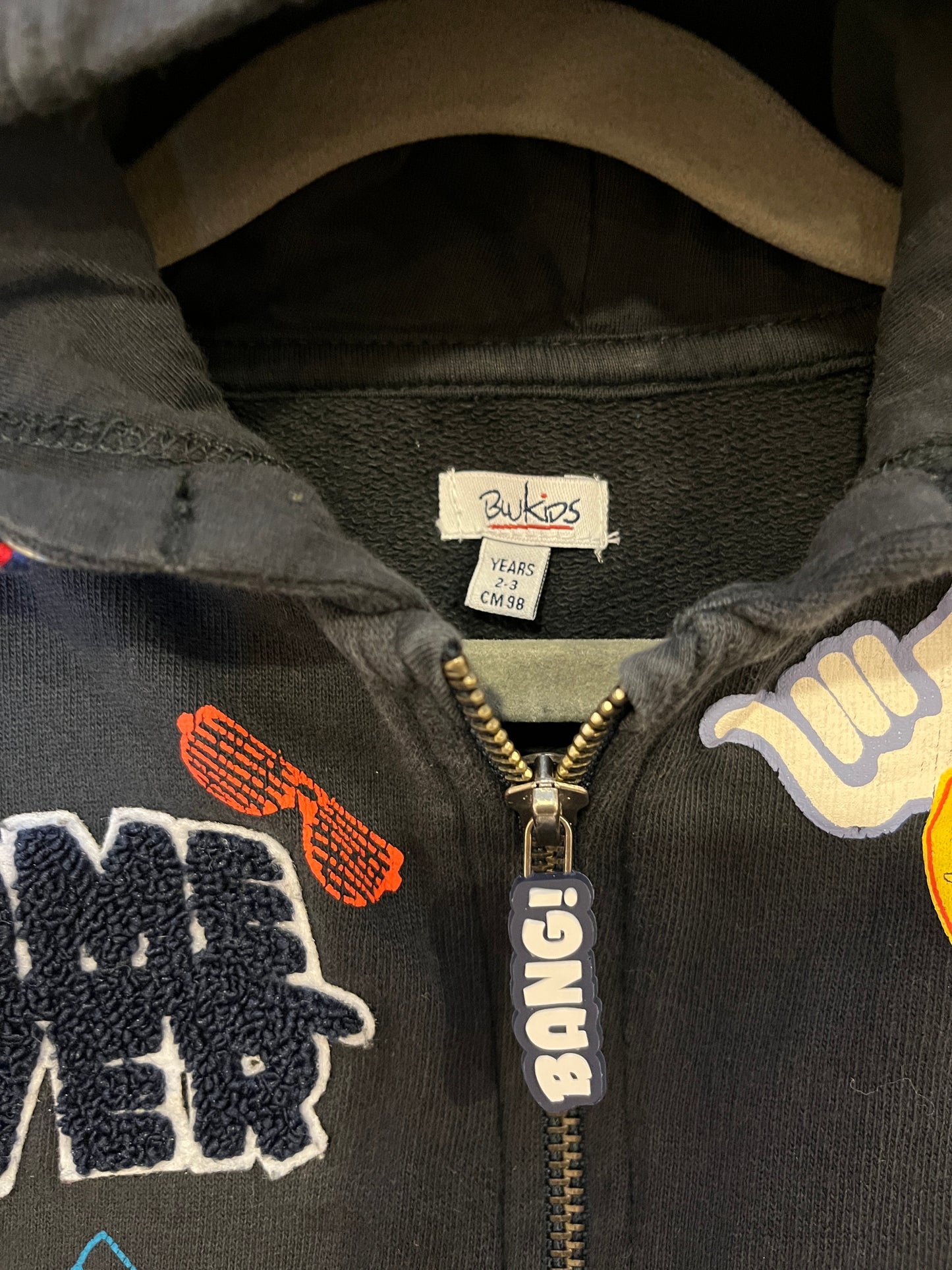BluKids Mixed Media Graphic Zip Hoodie (3T)