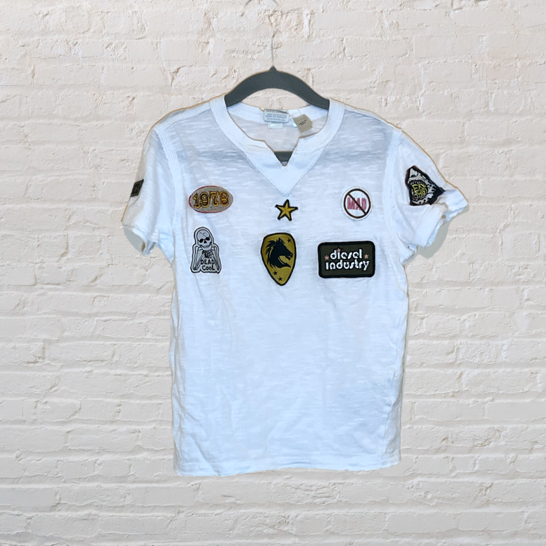 Diesel Patched V-Neck T-Shirt (5T)