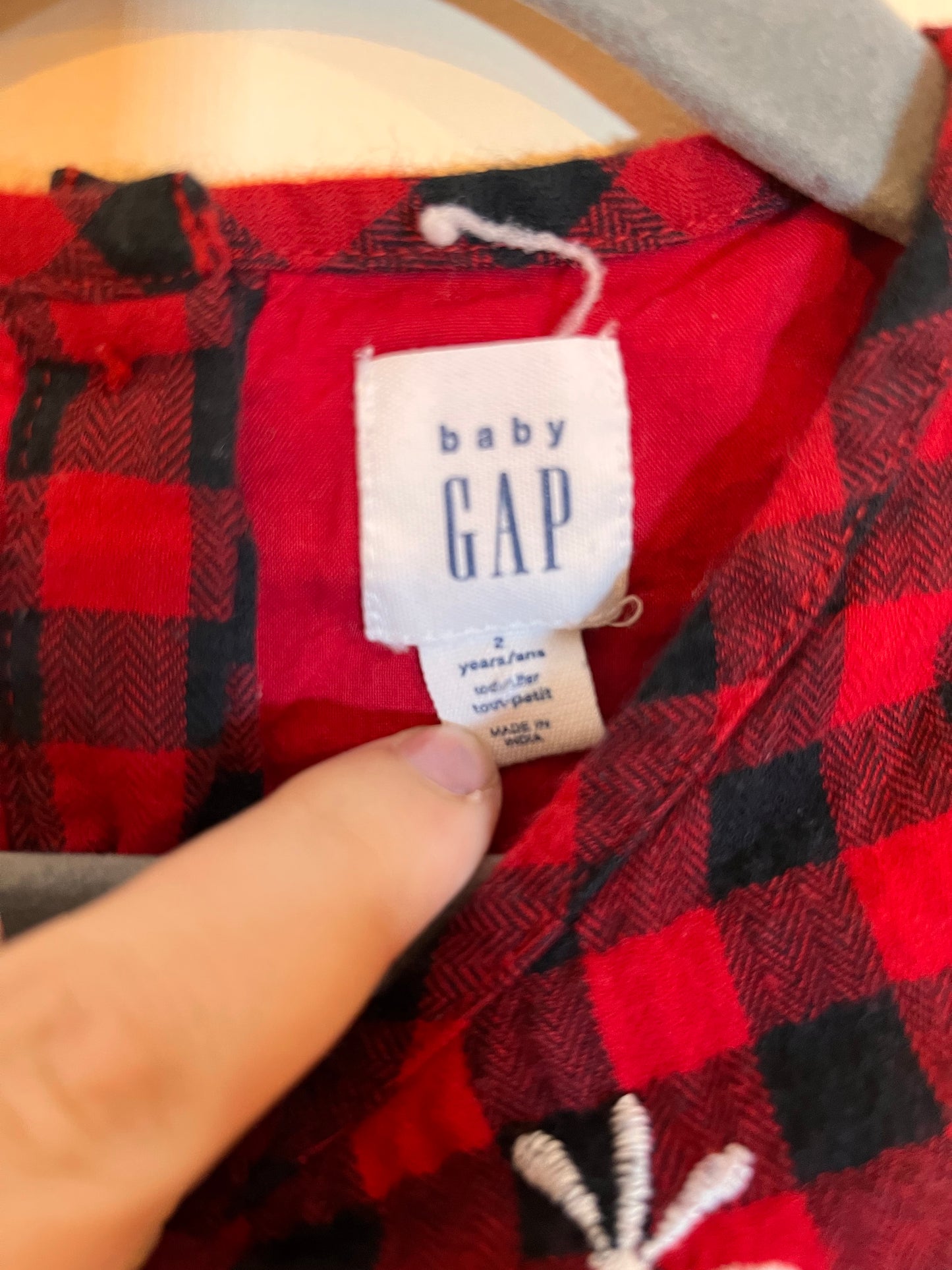 Gap Embroidered Plaid Dress (2T)