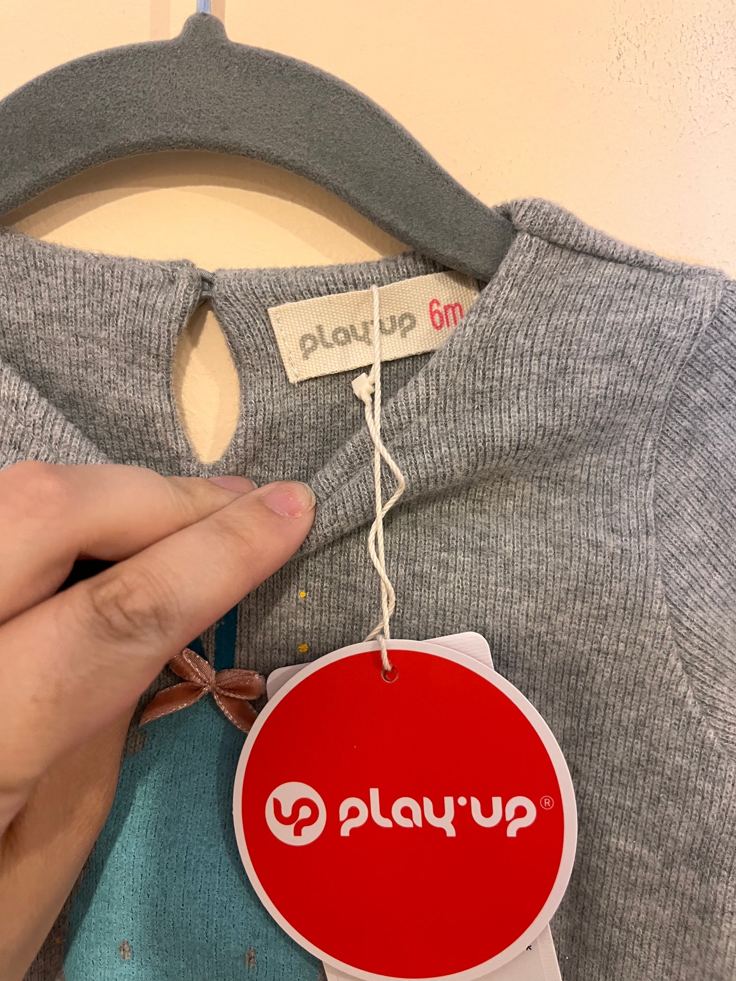NEW! Play Up Sparkle Peplum Pear Sweater (6M)