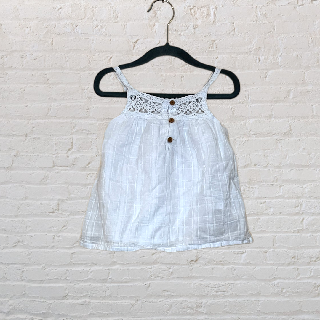Zara Textured Macrame Tank (2T)