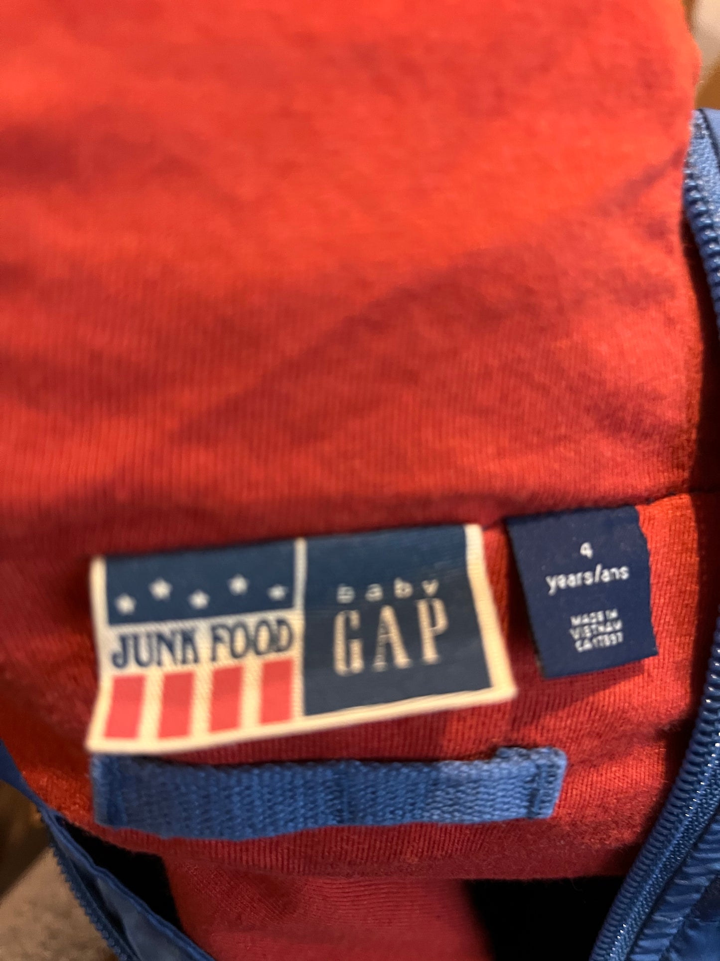 Junk Food x Gap Jersey Lined Captain America Windbreaker (4T & 5T)