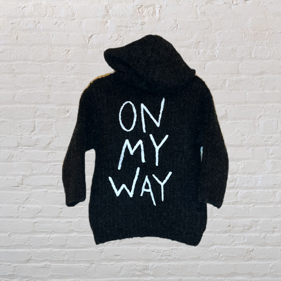 NEW! Zara "On My Way" Wool Blend Knit Hoodie (18-24)*