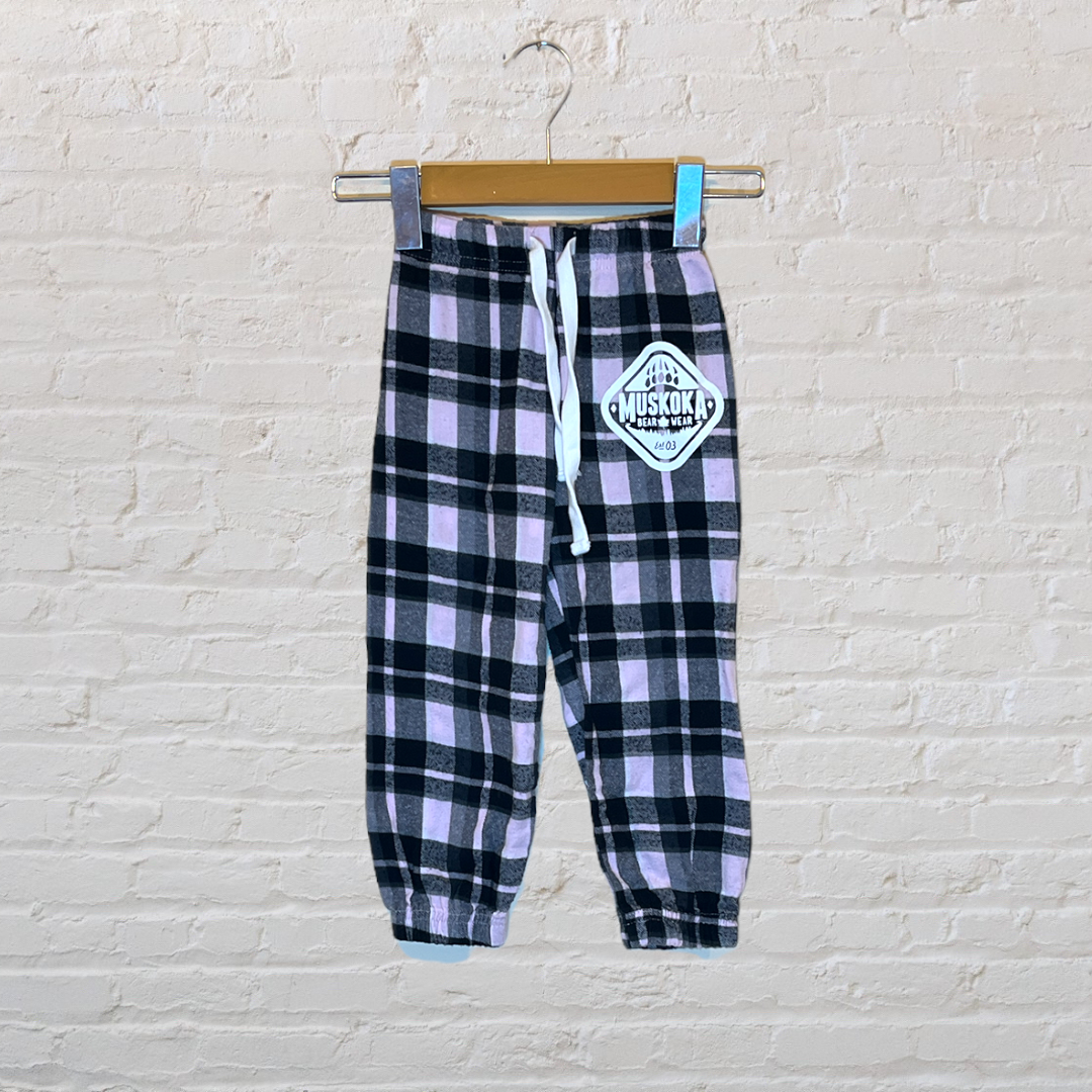 Muskoka Bear Wear Plaid Paw Lounge Pants (3T)
