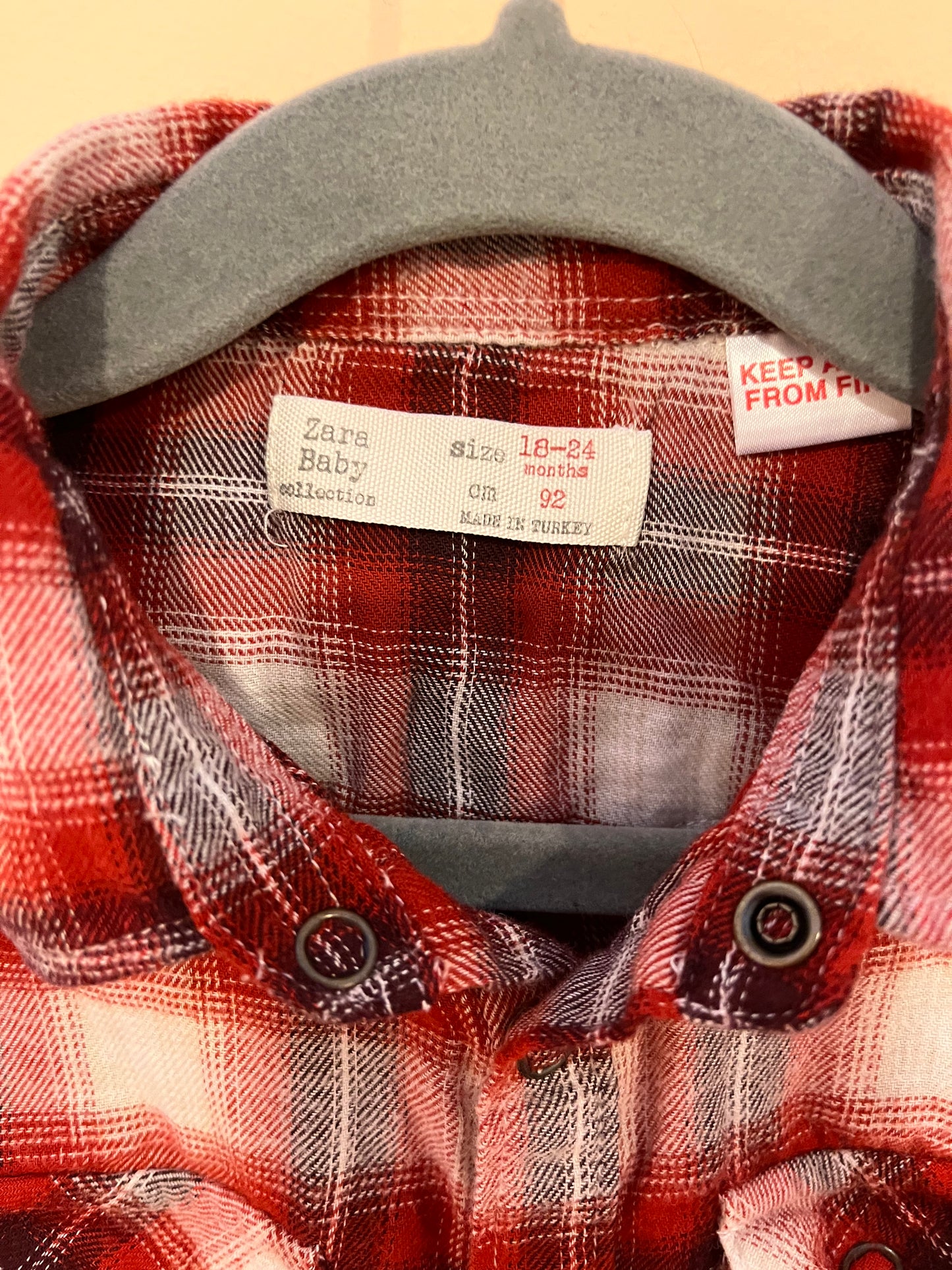 Zara Plaid Collared Shirt (18-24)