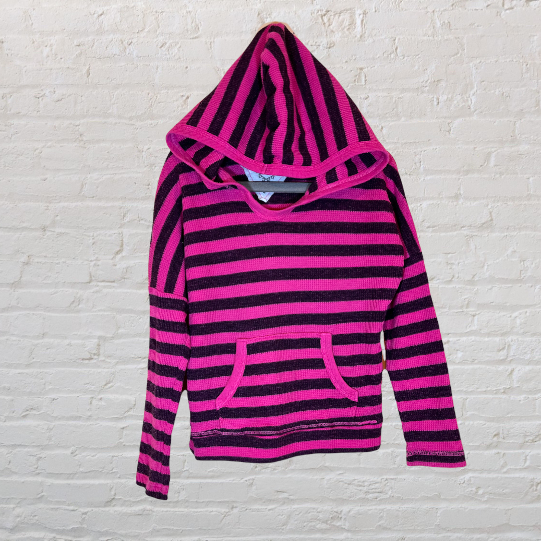 T2 Love Striped Thermal Hooded Long-Sleeve (4T)