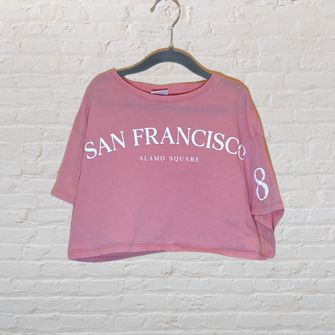 Zara "San Francisco Alamo Square" Oversized Cropped T-Shirt (8)