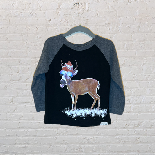Gap Reindeer "Dude" Long-Sleeve Raglan (2T)