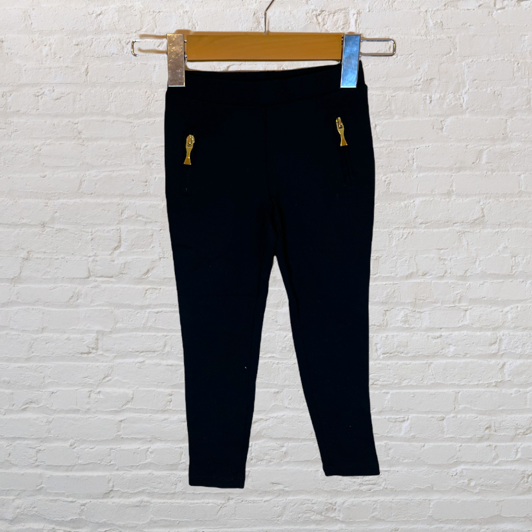 Kate Spade Ponte Leggings With Gold Zipper Detail (3T)