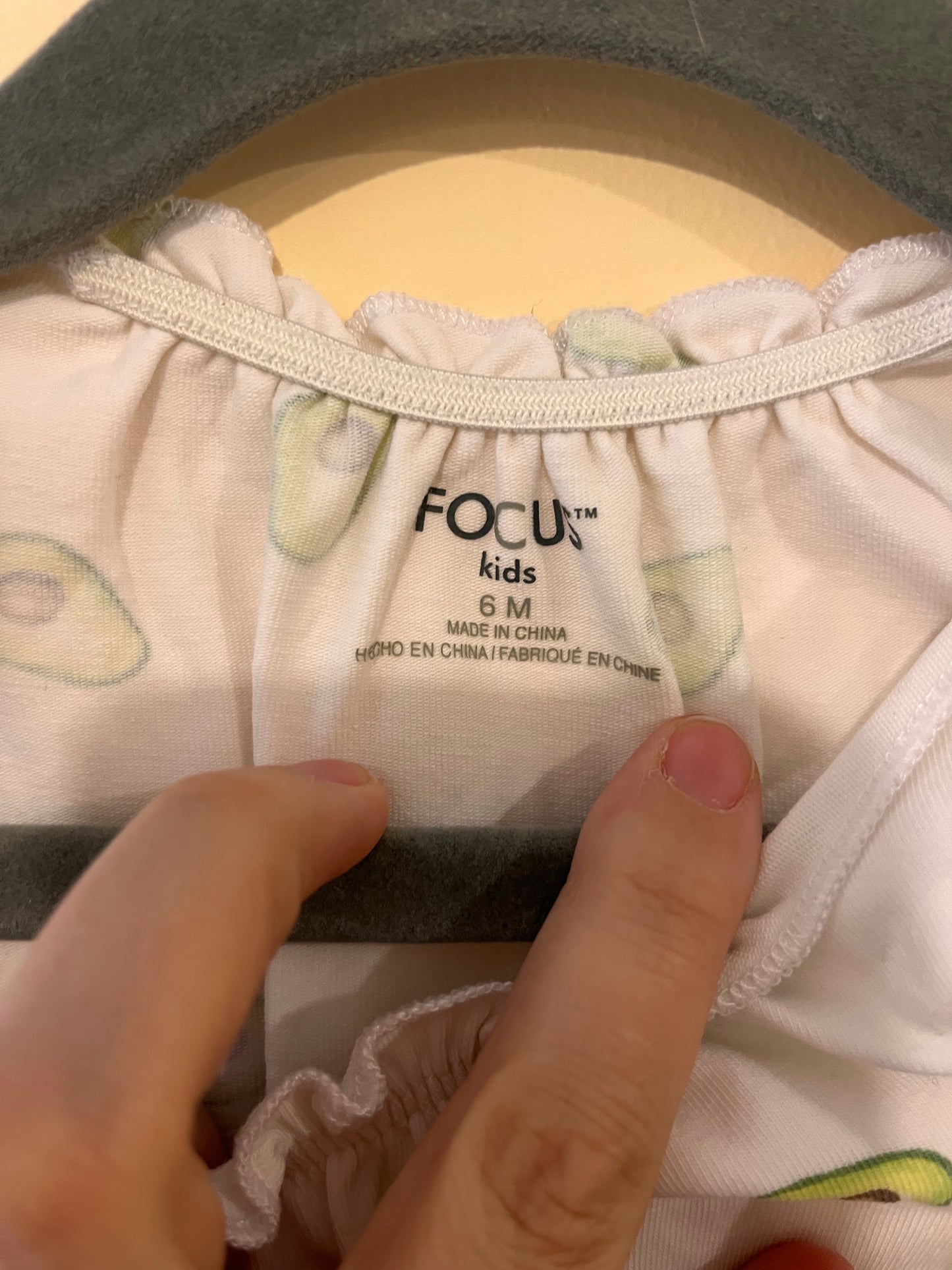 Focus Avocado Romper (6M)