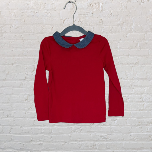 Gap Ribbed Peter Pan Collar Long-Sleeve (4T)