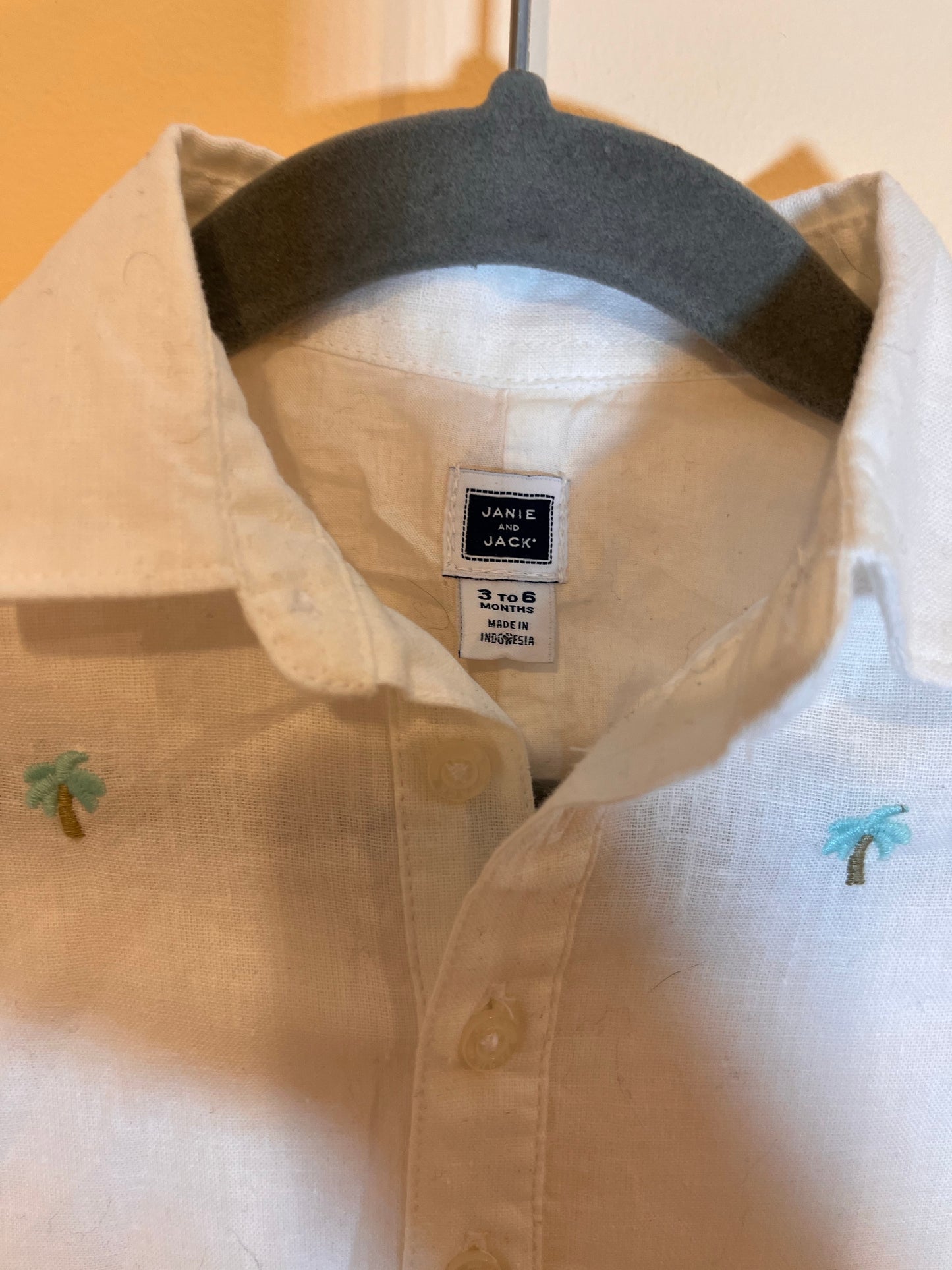 NEW! Janie and Jack Linen Romper (3-6)