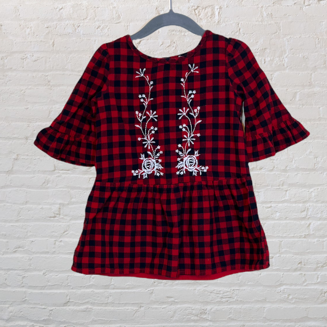 Gap Embroidered Plaid Dress (2T)