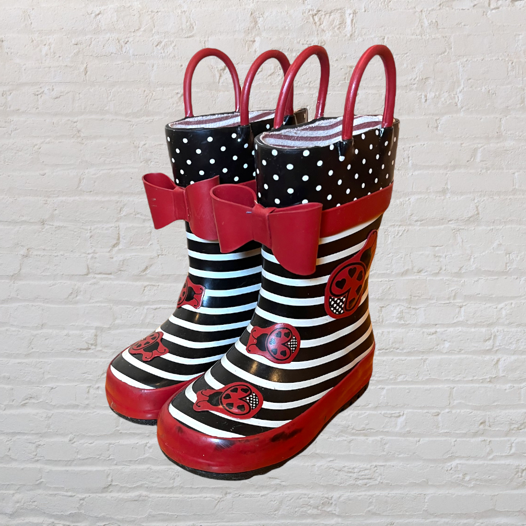 Ladybug rain boots for toddlers clearance