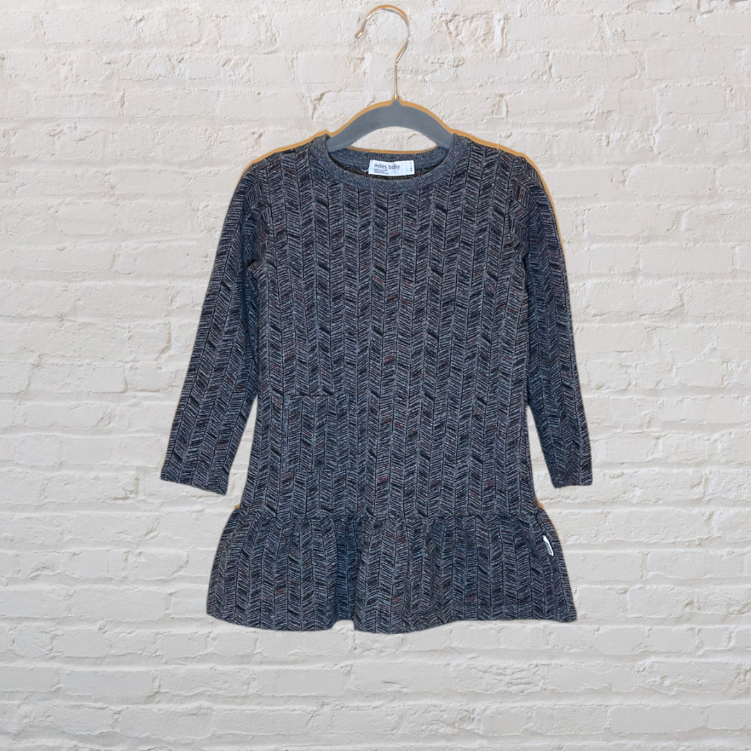 Miles Chevron Peplum Dress (2T)