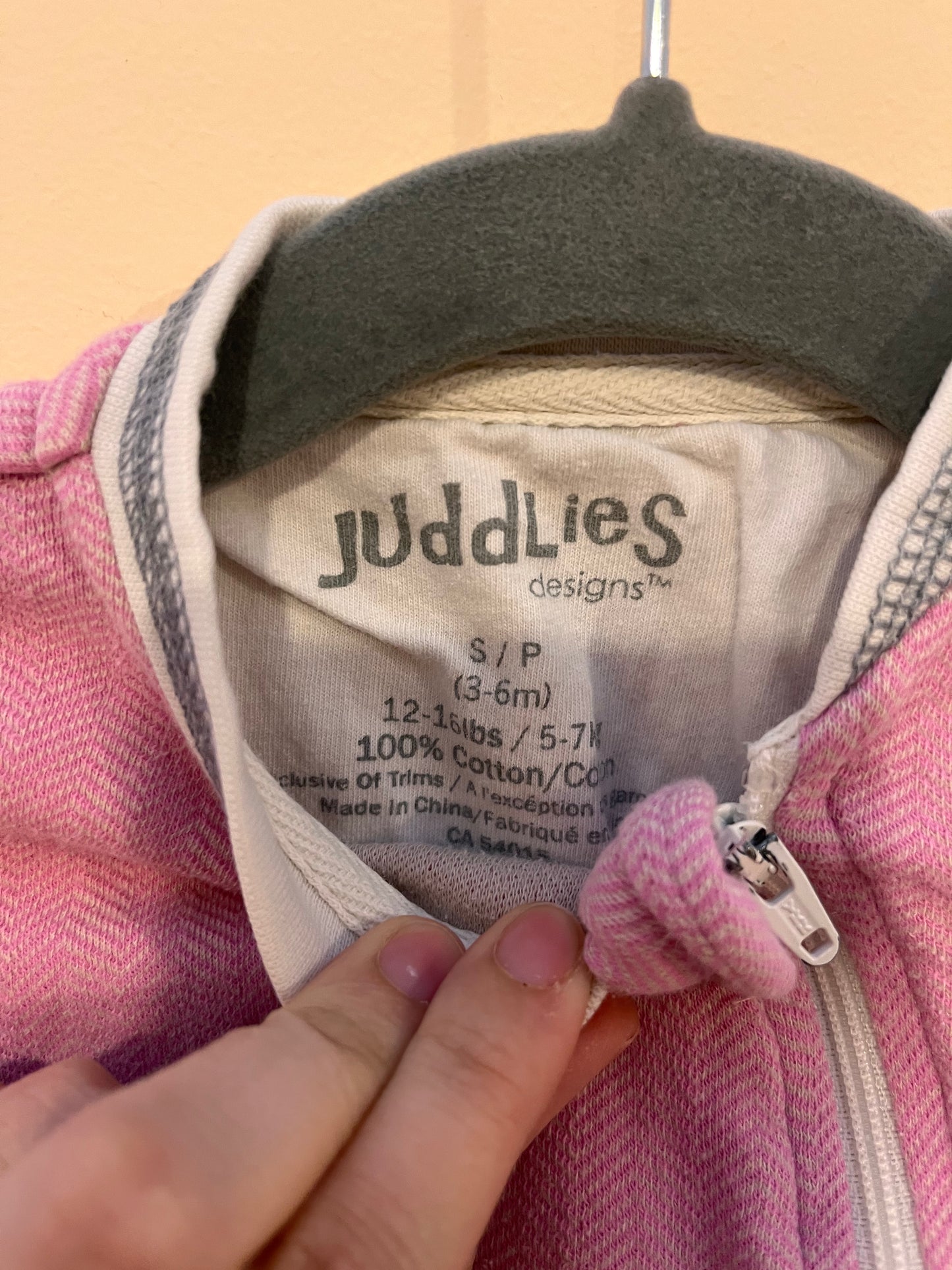 Juddlies Cottage Collection Zip Romper (3-6)