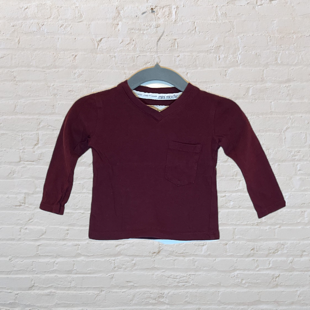 Mini Mioche V-Neck Pocket Long-Sleeve (0-3)