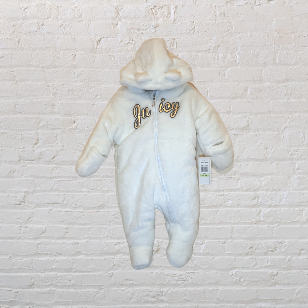 NEW! Juicy Couture Faux Fur Bunting Suit (3-6)