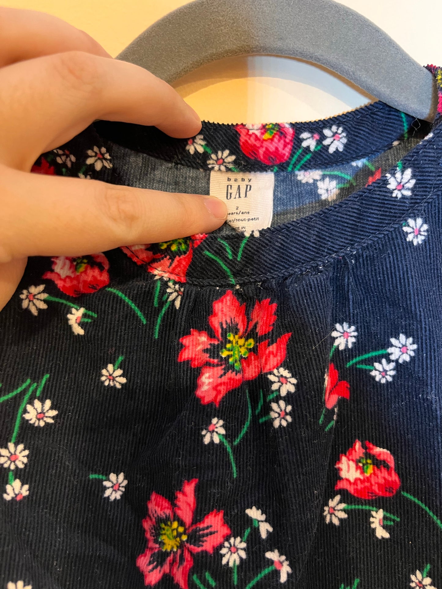 Gap Floral Corduroy Dress (2T)